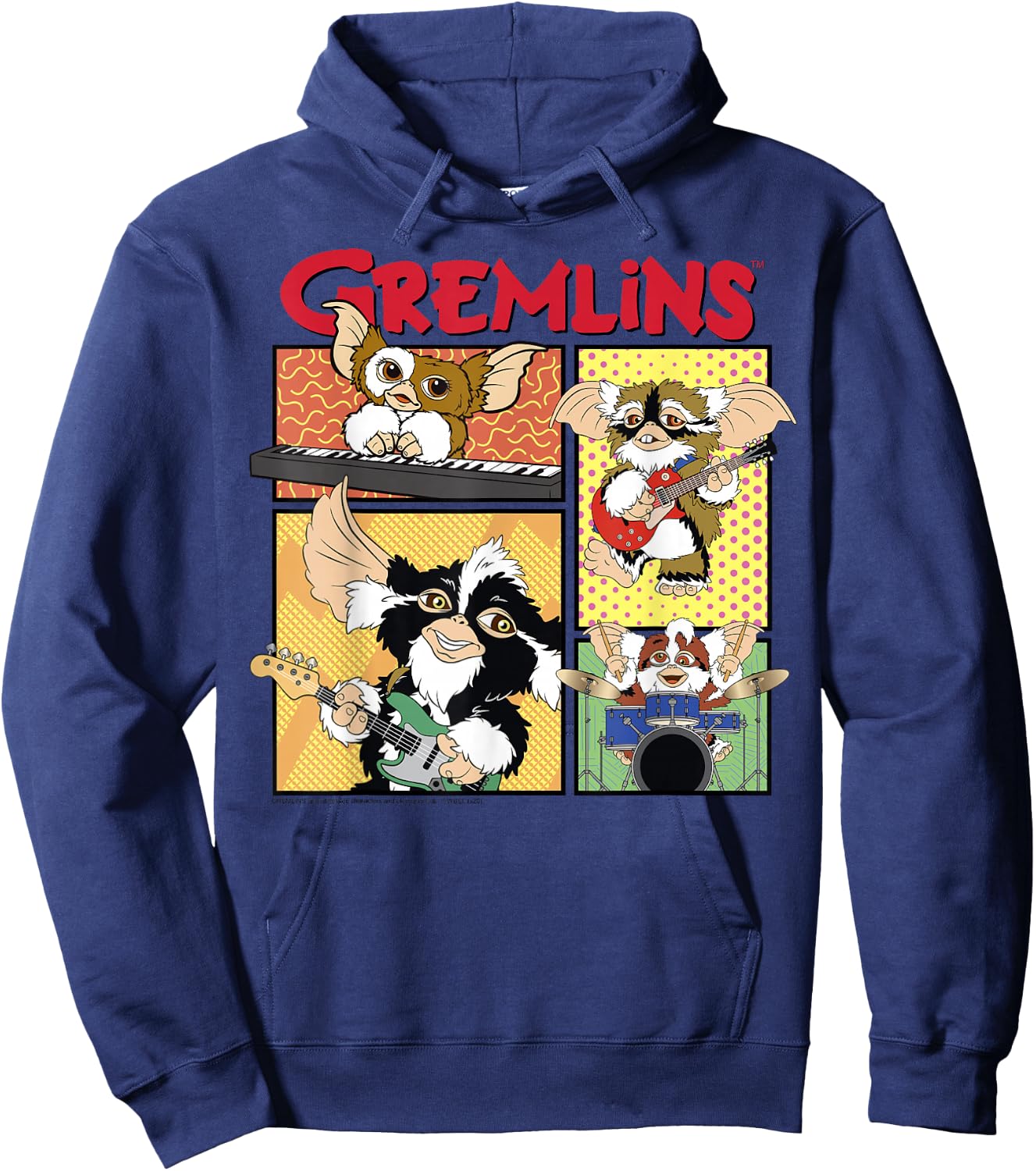 Gremlins Band Comic Panels Hoodie - Hoodie | Navy