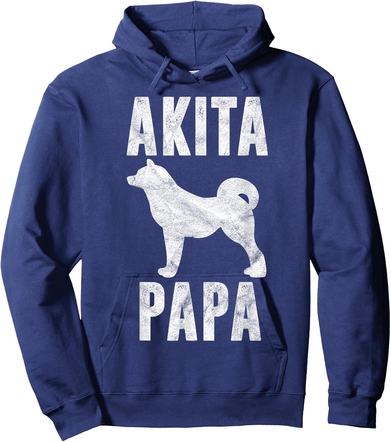 Vintage Akita Dad Gift Akita Father Dog Papa Pet Lover Hoodie - Hoodie | Navy