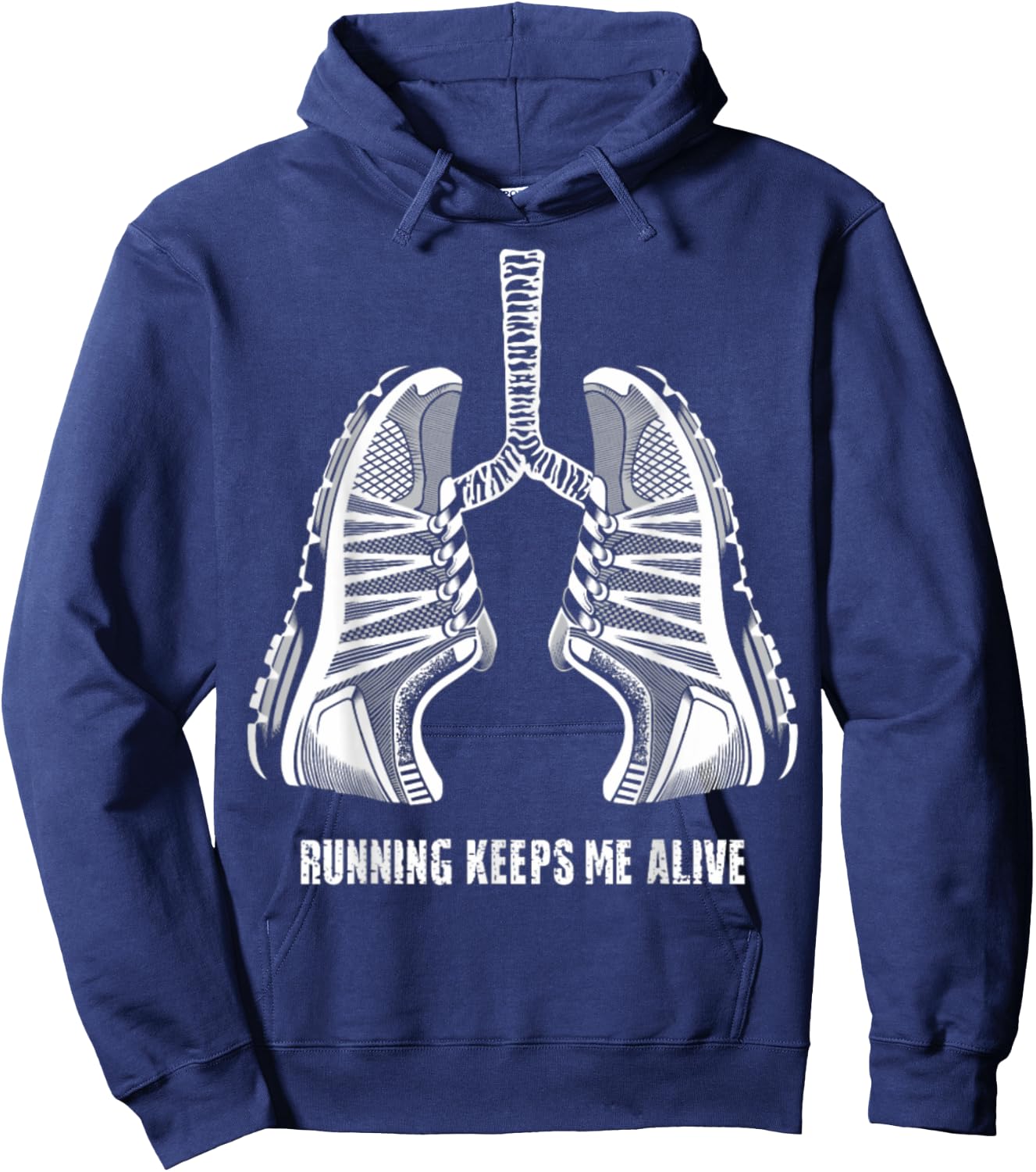 Running Keeps Me Alive Hoodie - Hoodie | Navy