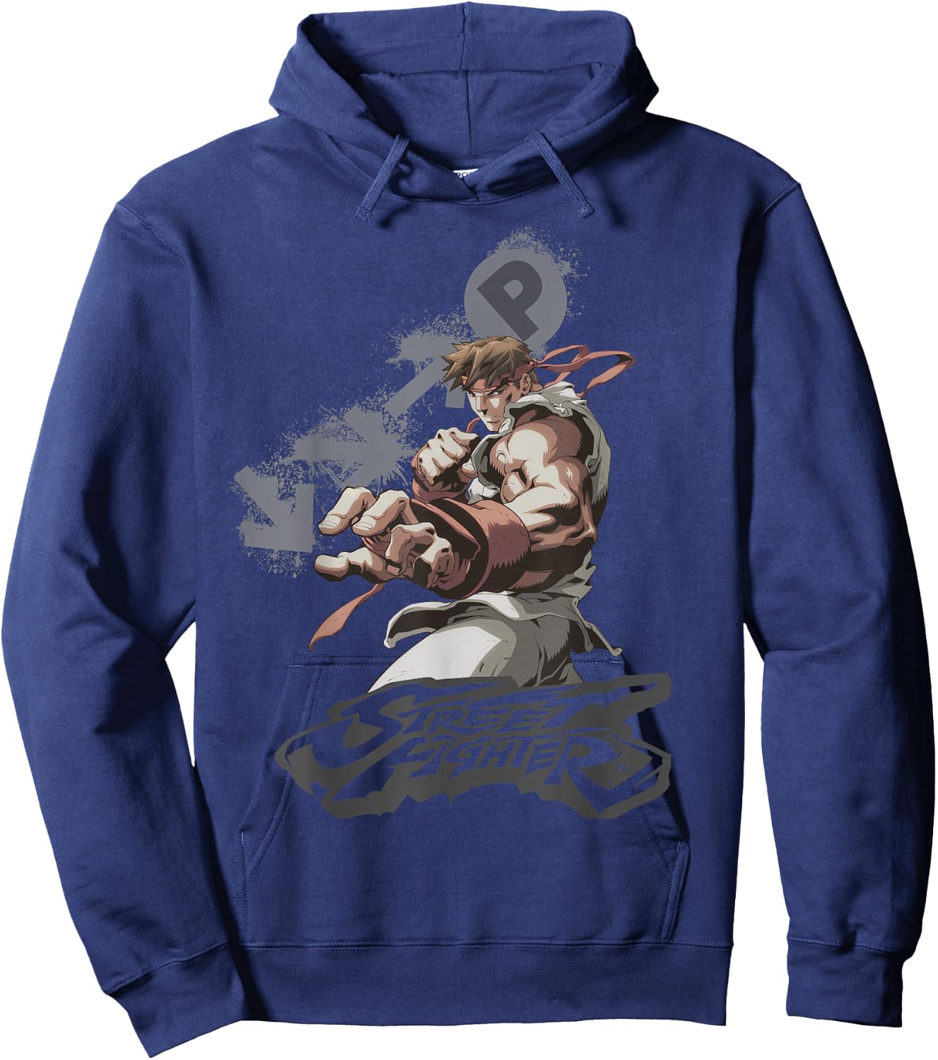 Street Fighter Ryu Portrait Fireball Epic Showdown Gamer Hoodie - Hoodie | Navy