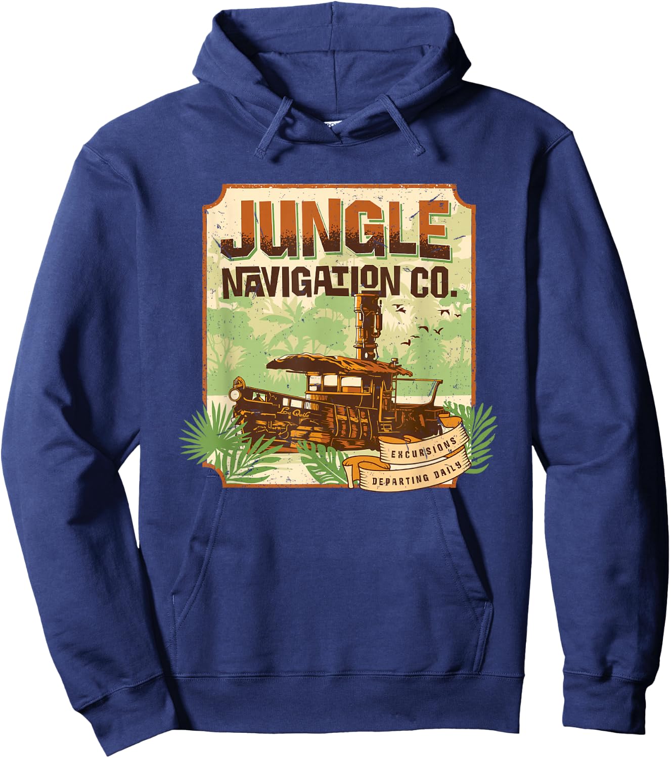 Disney Jungle Cruise Excursions Departing Daily Small Hoodie - Hoodie | Navy