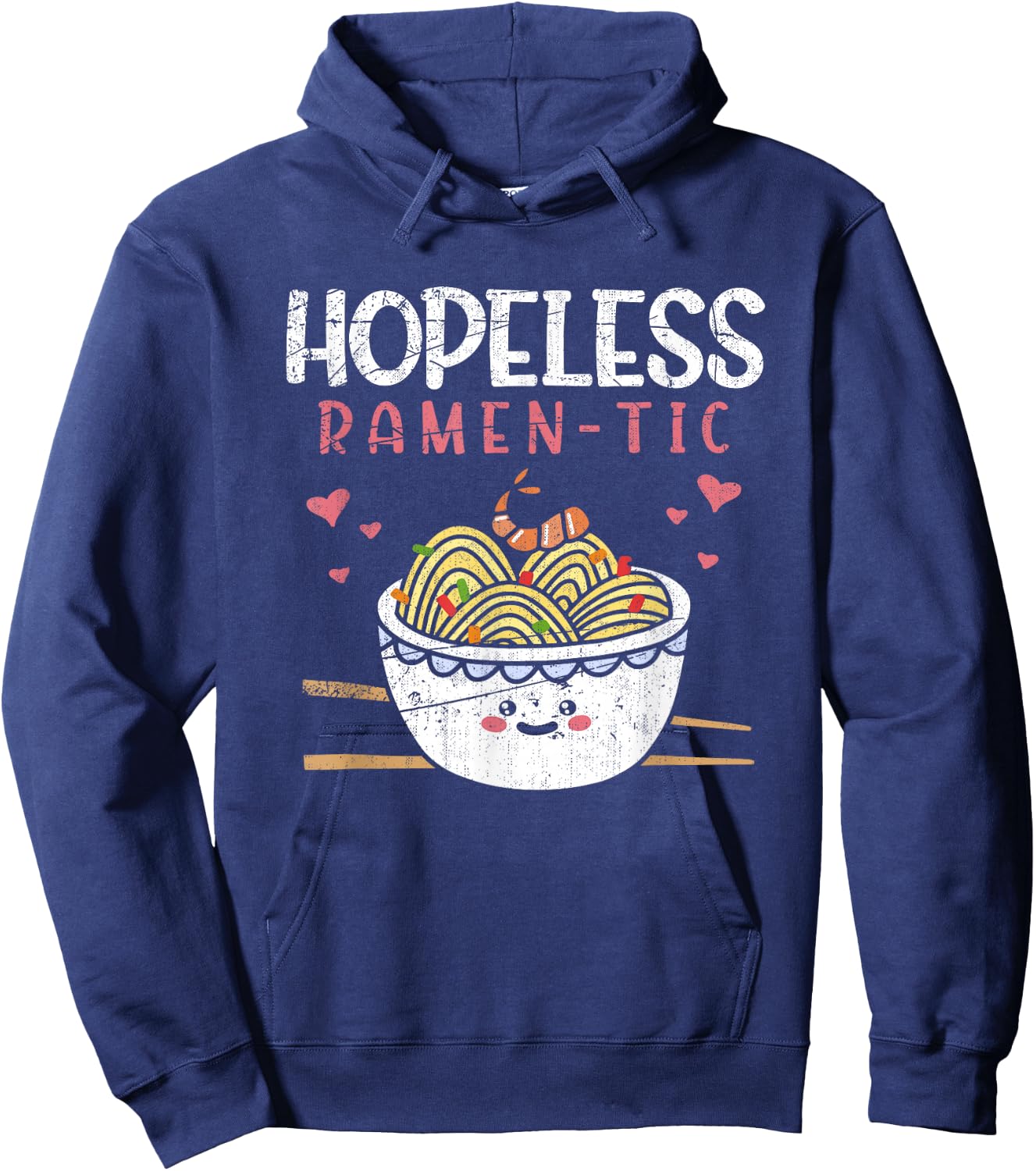 Romantic Asian Food Japanese Gift Funny Ramen Hoodie - Hoodie | Navy