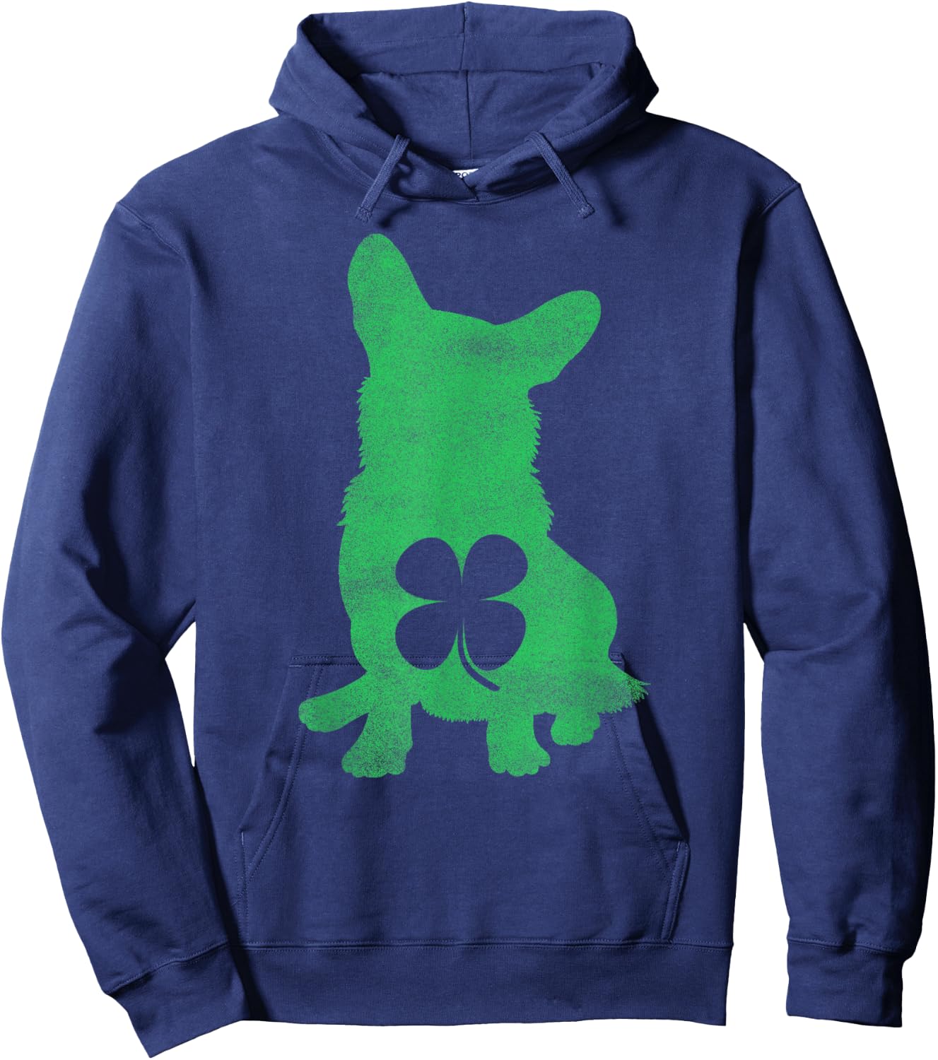 Corgi Dog Shamrock St. Patrick's Day Irish Saint Paddy's Hoodie - Hoodie | Navy