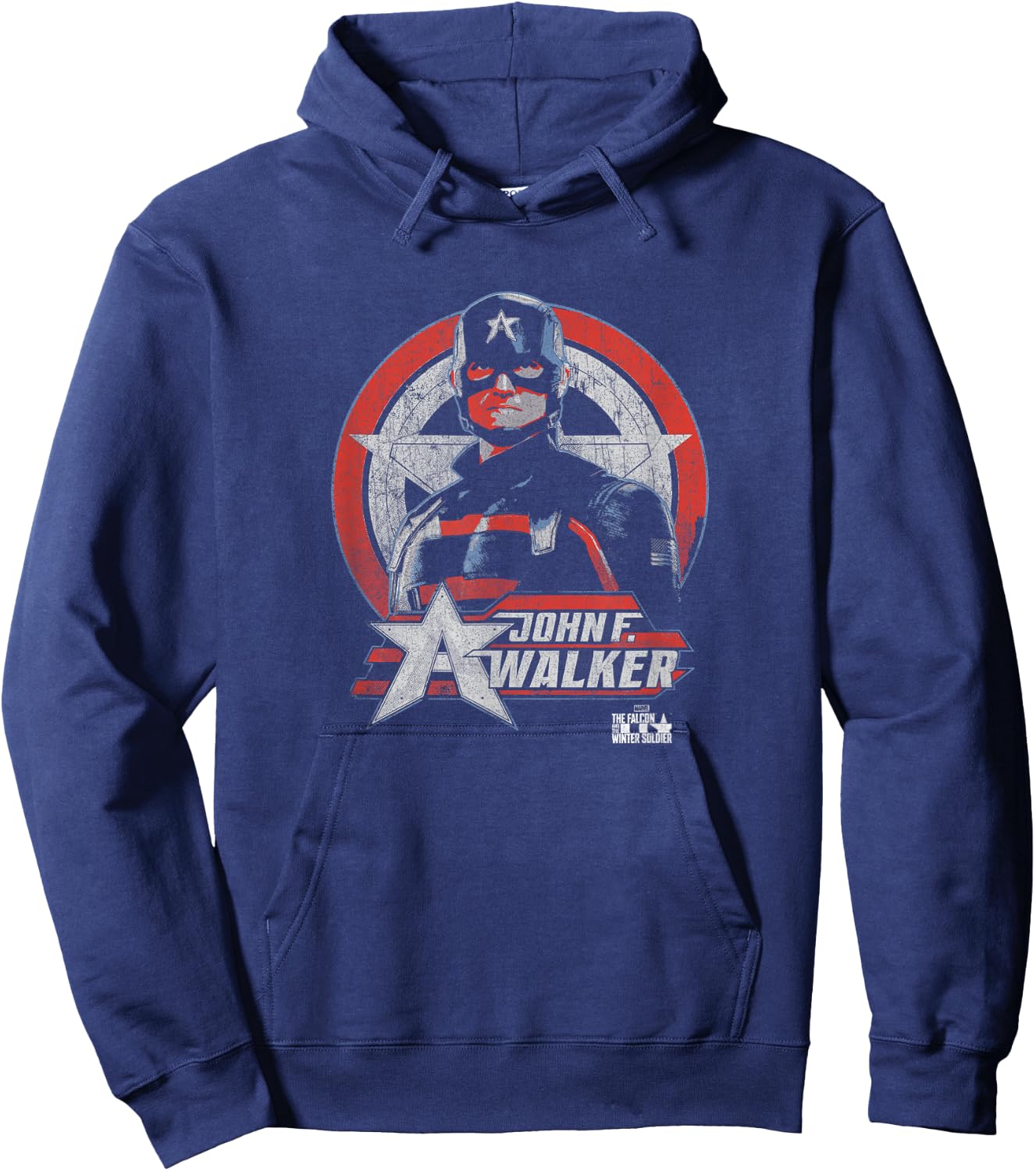 Marvel Falcon & Winter Soldier John F. Walker Portrait Hoodie - Hoodie | Navy