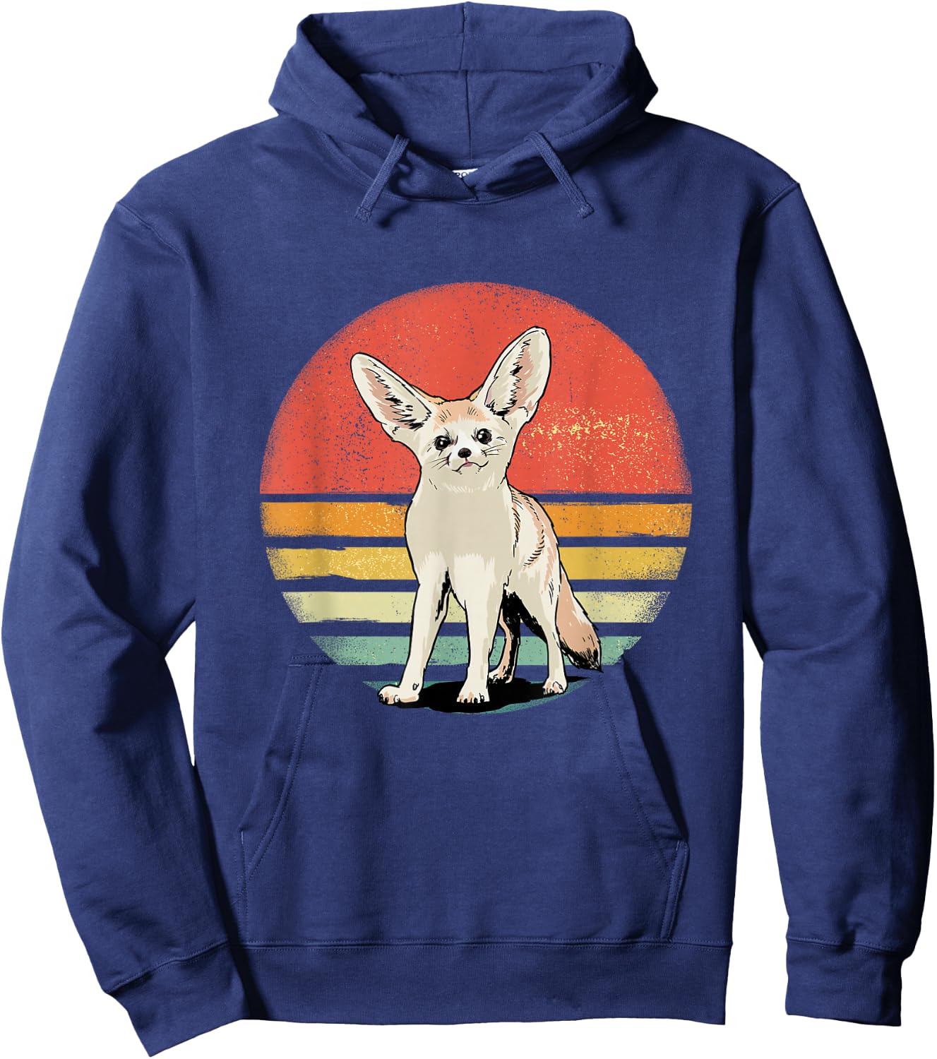 Fennec Fox Shirt Retro Style Animal Zoo African Animal Lover Hoodie - Hoodie | Navy