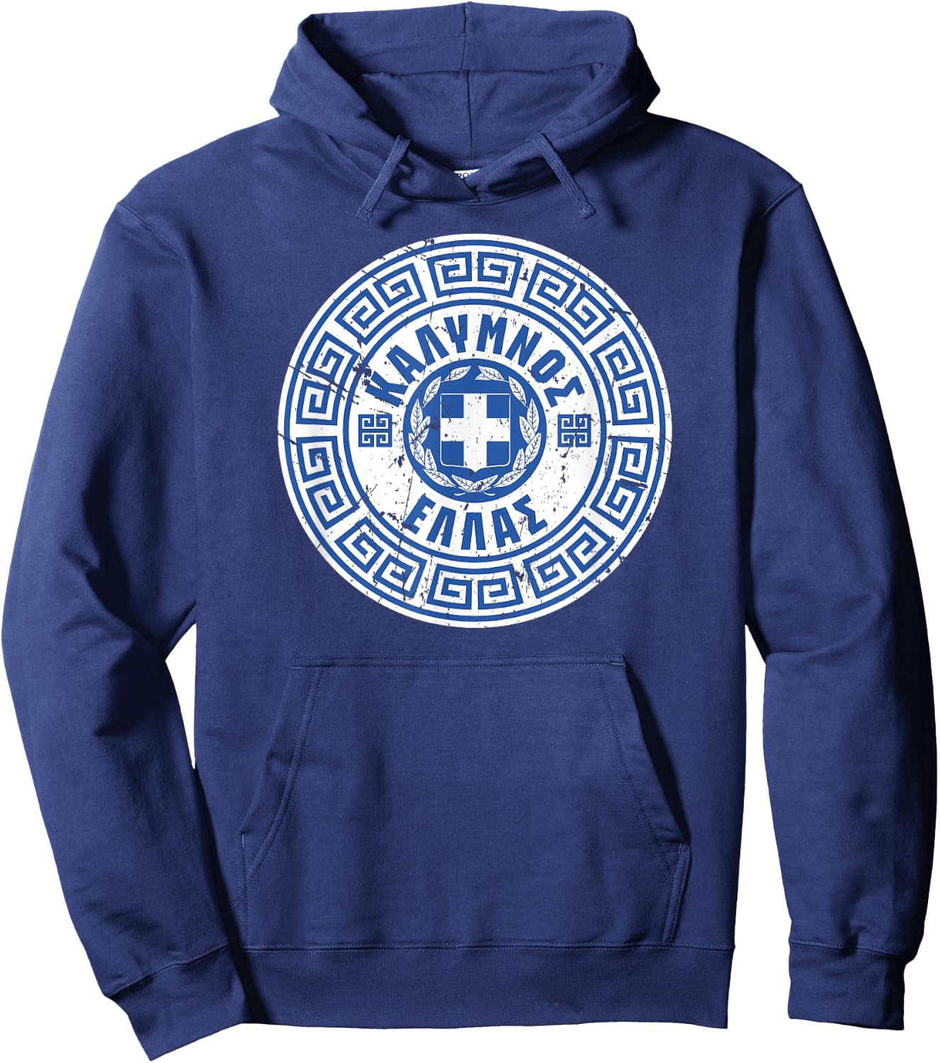 Kalymnos Greece Greek Coat of Arms Hoodie - Hoodie | Navy
