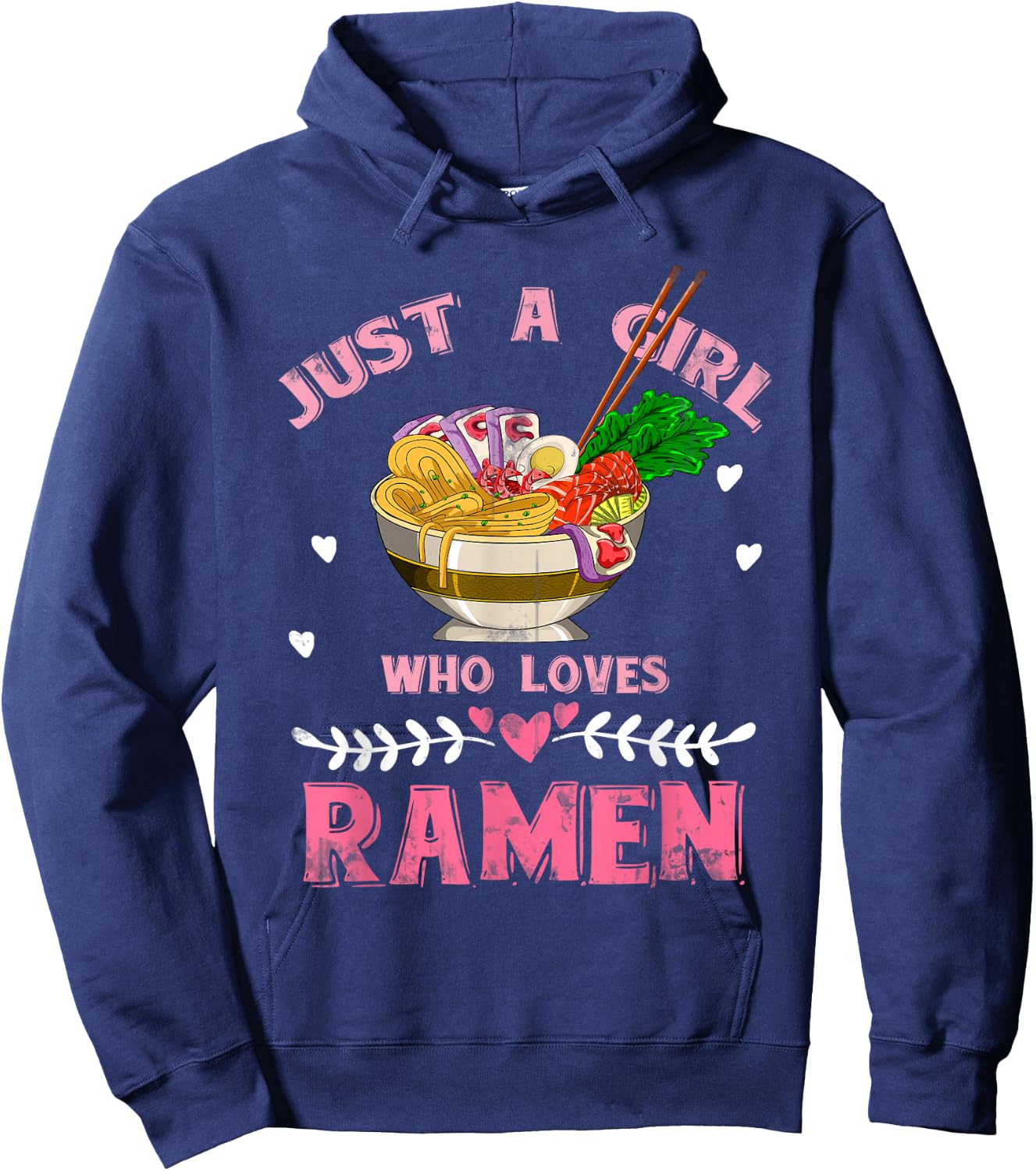 Japanese Food Asia Anime Girl Gift Ramen Hoodie - Hoodie | Navy