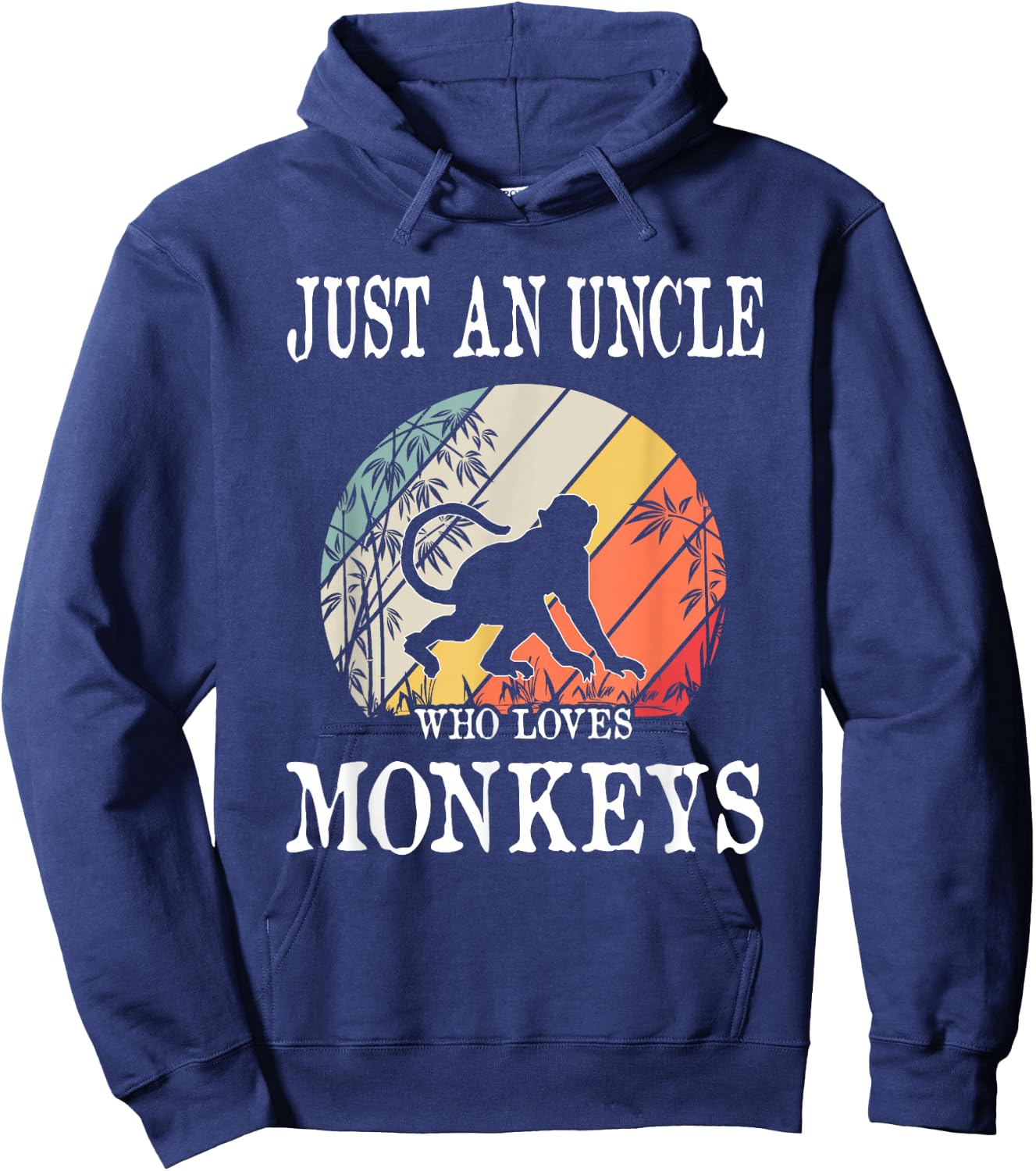 Just An Uncle Who Loves Monkeys Hoodie - Hoodie | Navy