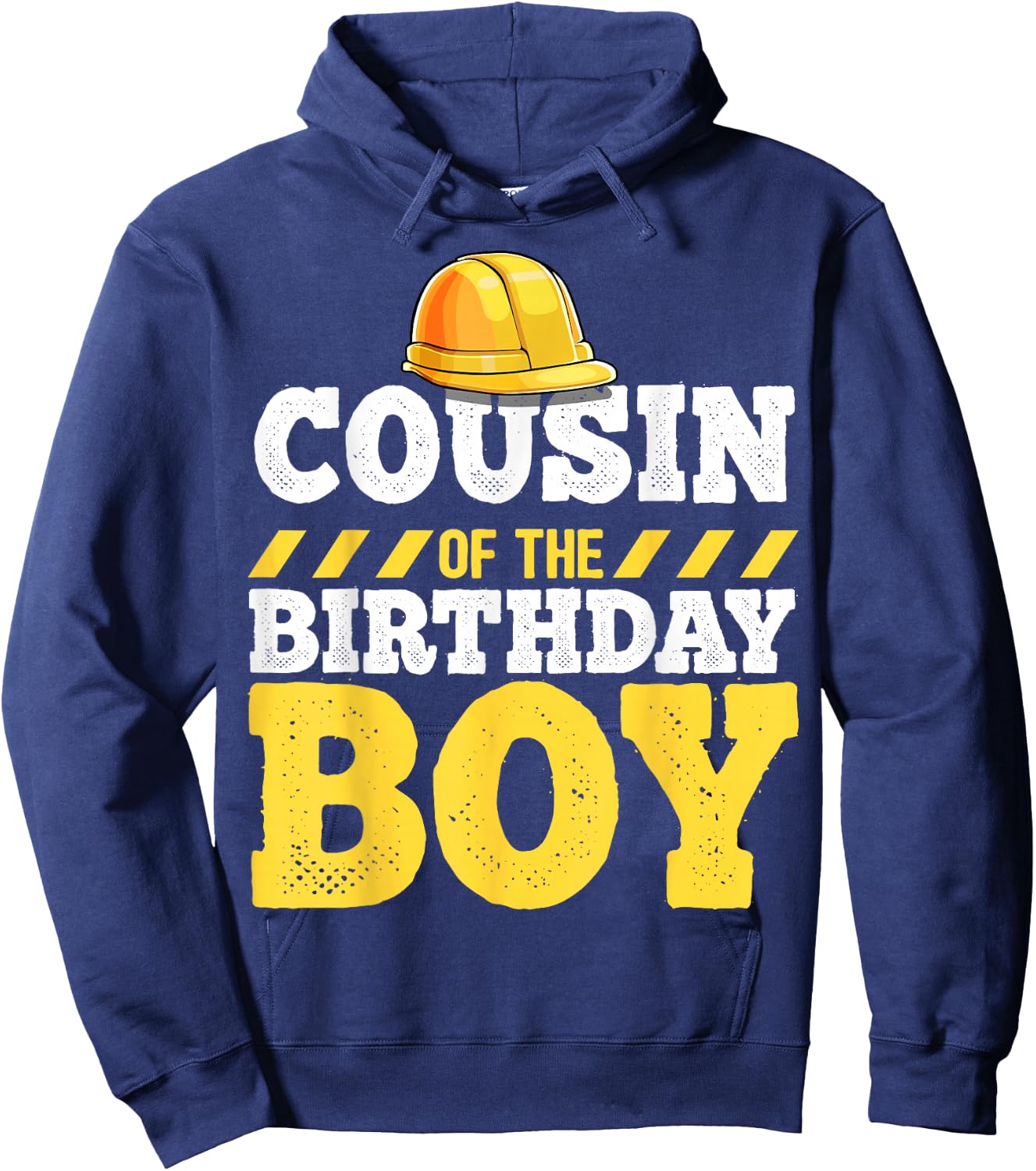 Cousin of the Birthday Boy Construction Birthday Party Hoodie - Hoodie | Navy