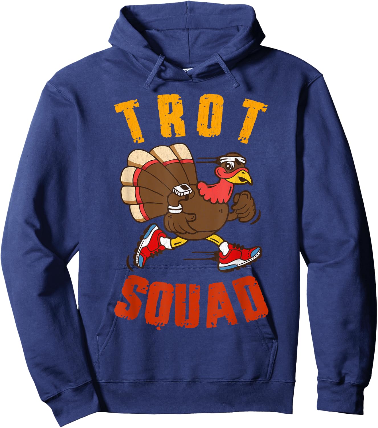Trot Squad Shirt Thanksgiving Turkey Trot Costume Hoodie - Hoodie | Navy