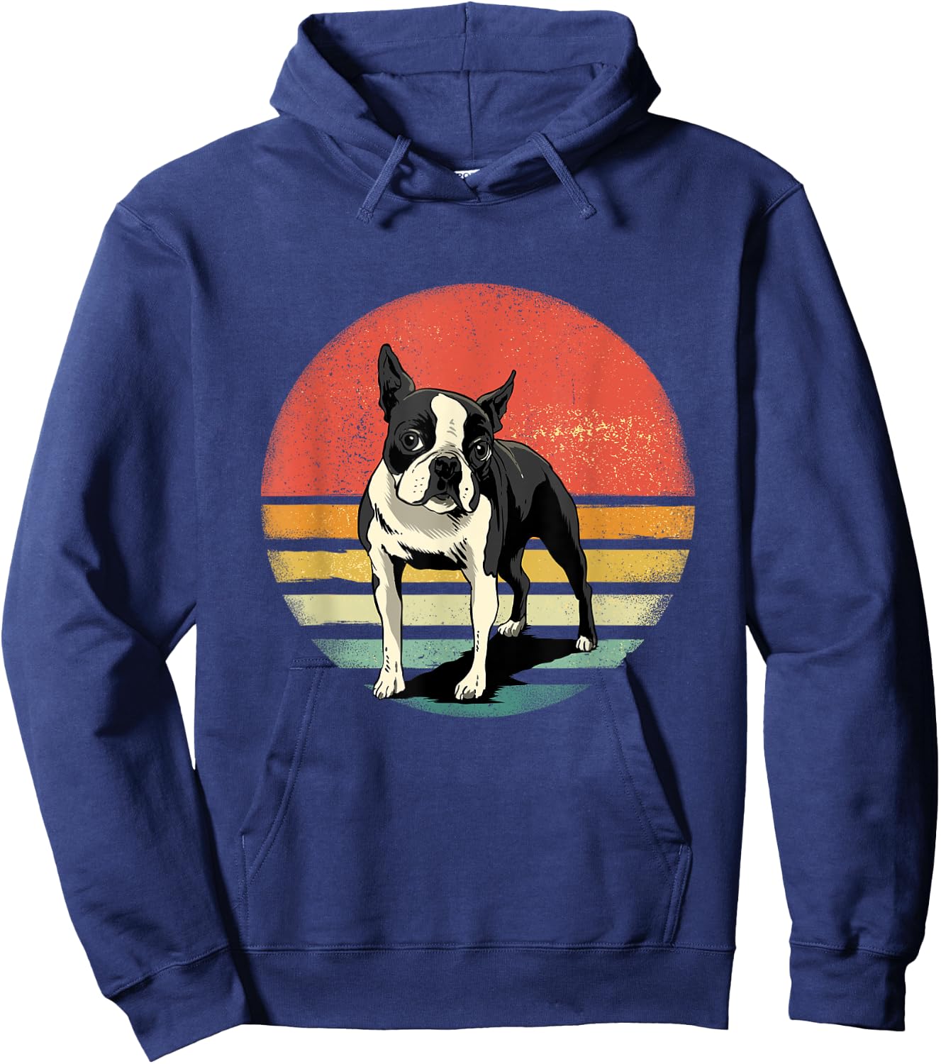 Boston Terrier Owner Retro Boston Bull Terrier Pet Dog Lover Hoodie - Hoodie | Navy