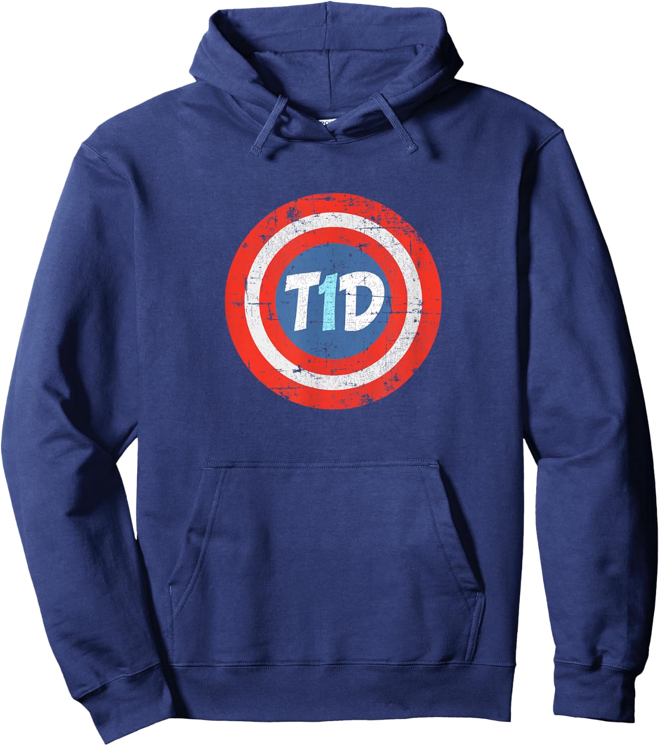 T1D Hero Sign Diabetic Diabetic Insulin Men Women Hoodie - Hoodie | Navy