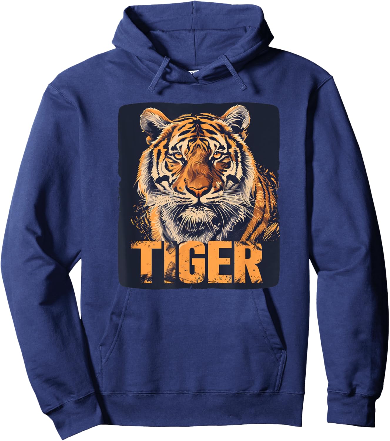 Nice Tiger Cat for Jungle and Animals Lovers Men Women Kids Hoodie - Hoodie | Navy