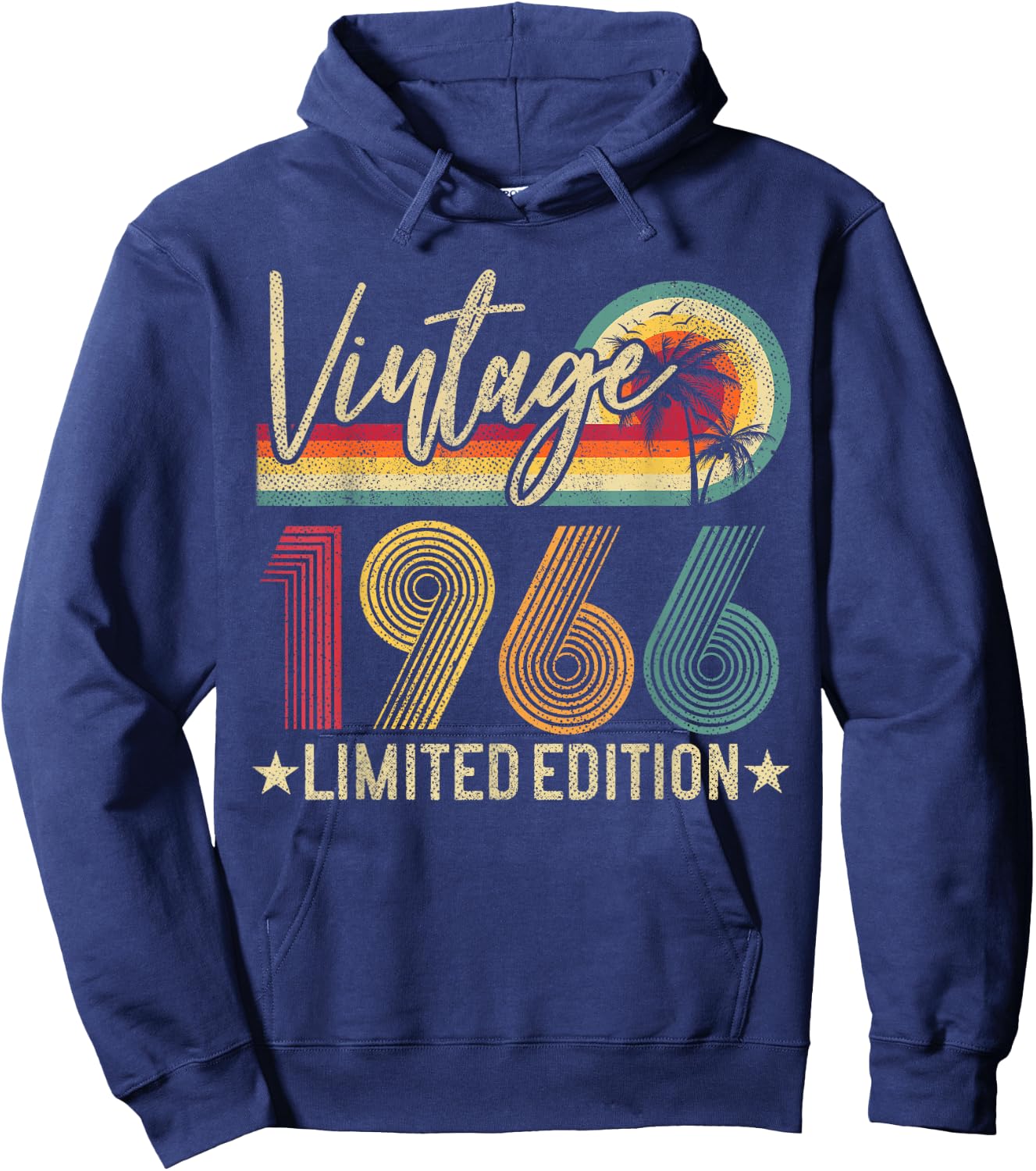 Limited Edition 1966 60th Birthday Gift 60 Years Old Vintage Hoodie - Hoodie | Navy