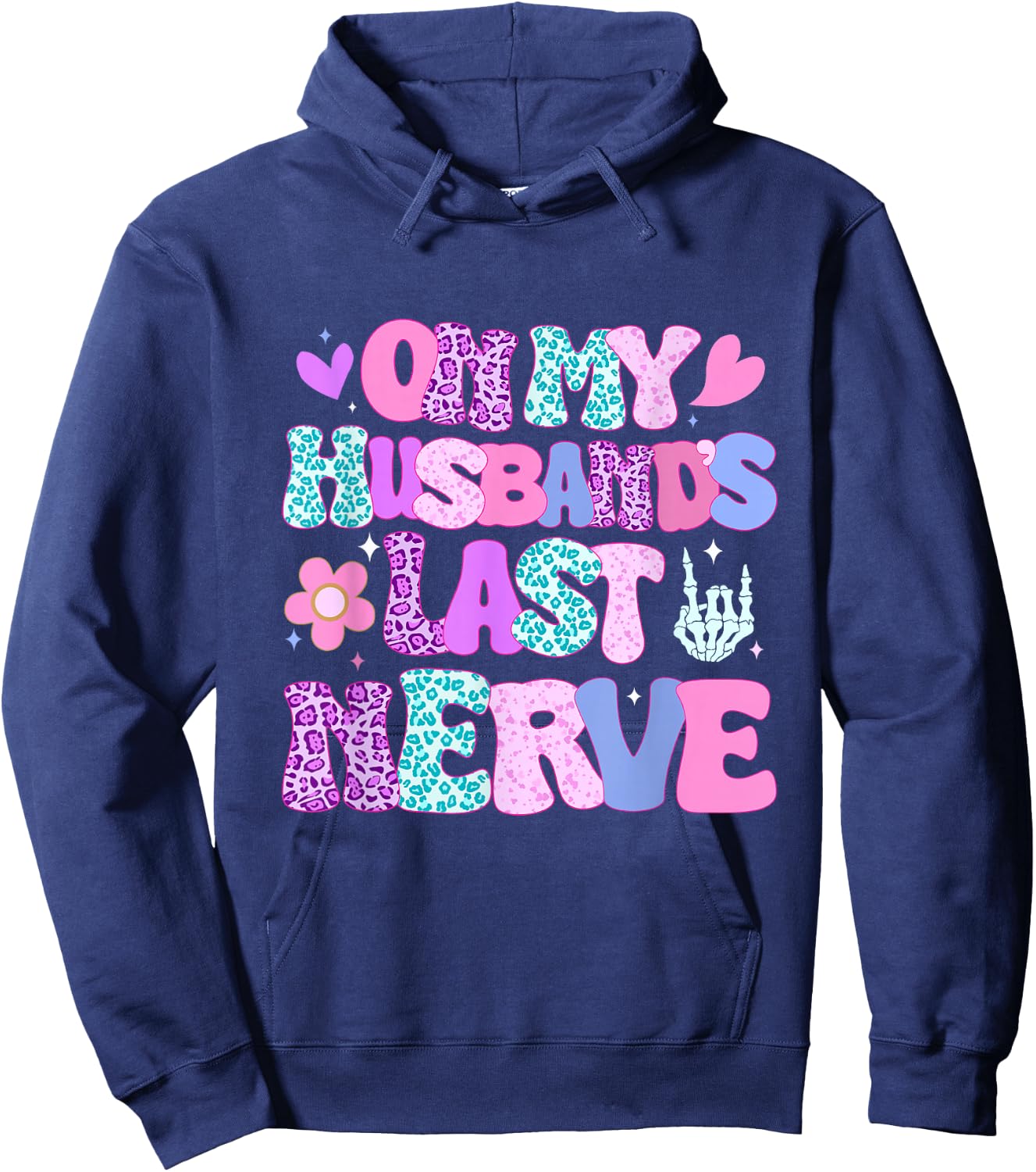 On My Husband's Last Nerve Hoodie - Hoodie | Navy