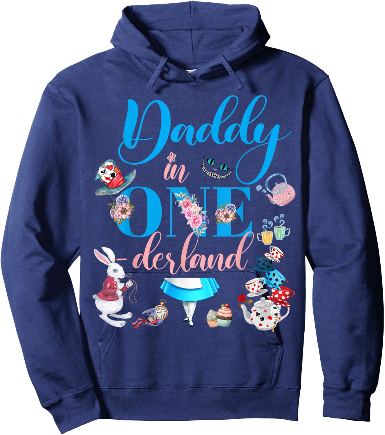 Alice in ONEderland Family Daddy Of The Birthday Girl Hoodie - Hoodie | Navy