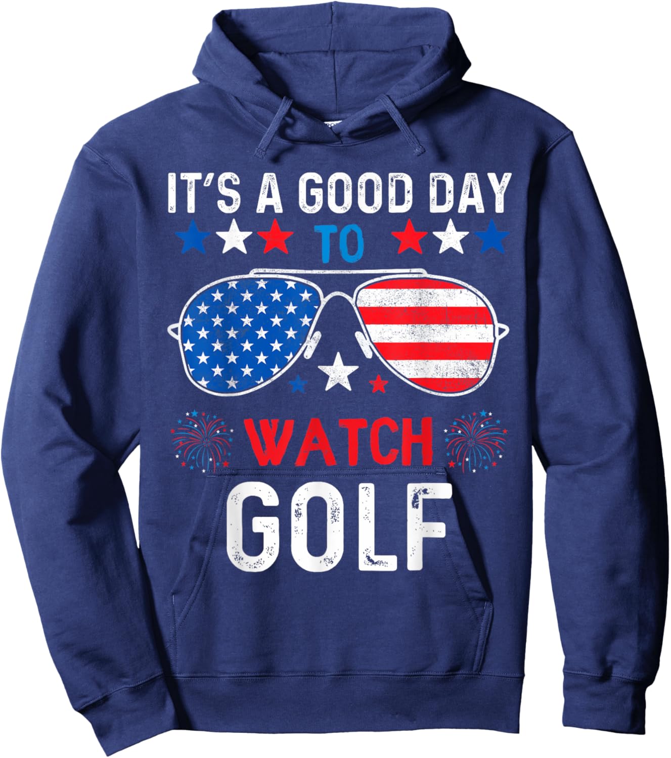 Golf USA Support the Team Sunglasses USA Flag Girls Kids Men Hoodie - Hoodie | Navy