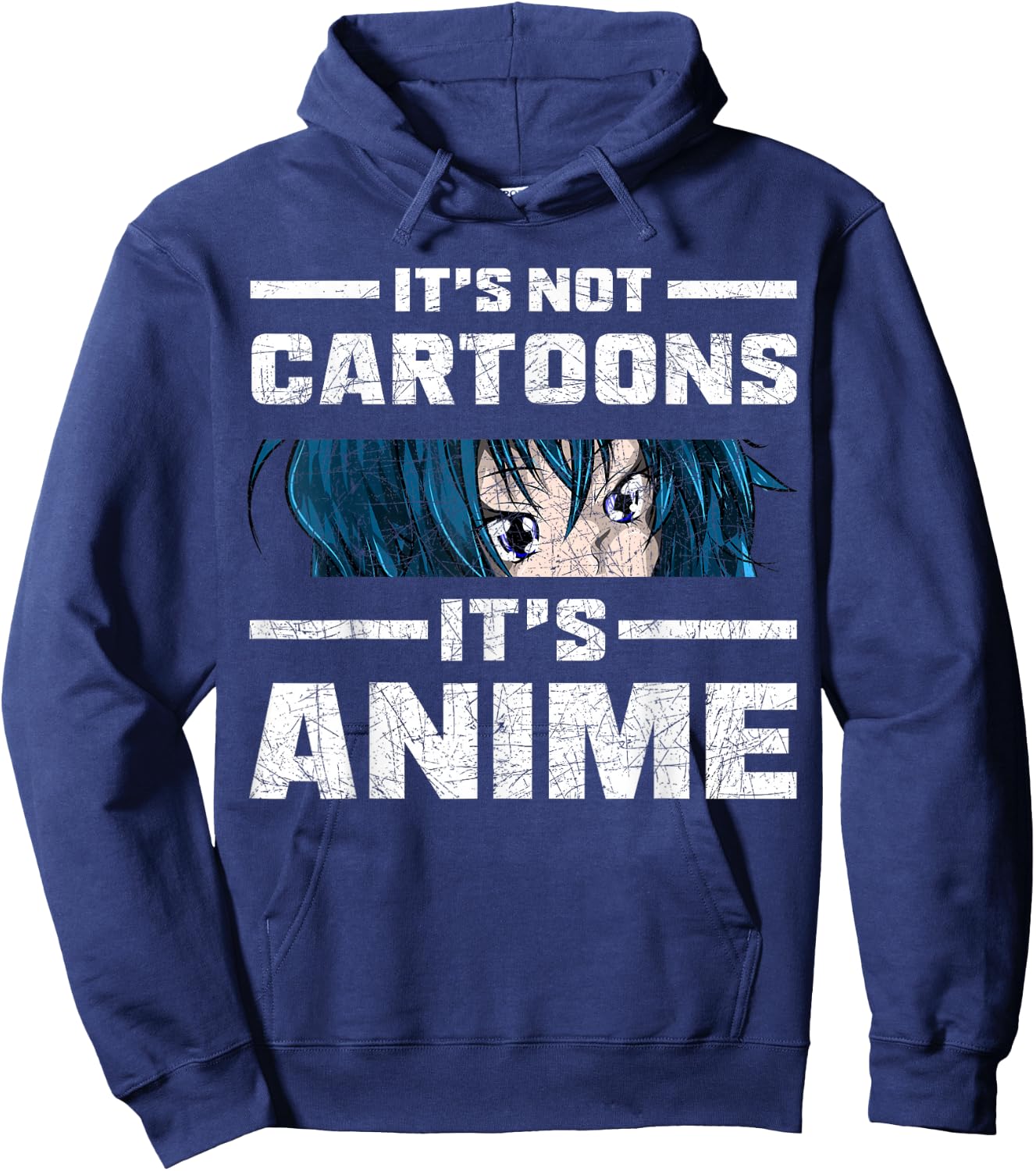 Funny Anime Lover Gift Manga Its Not Cartoons Its Anime Hoodie - Hoodie | Navy
