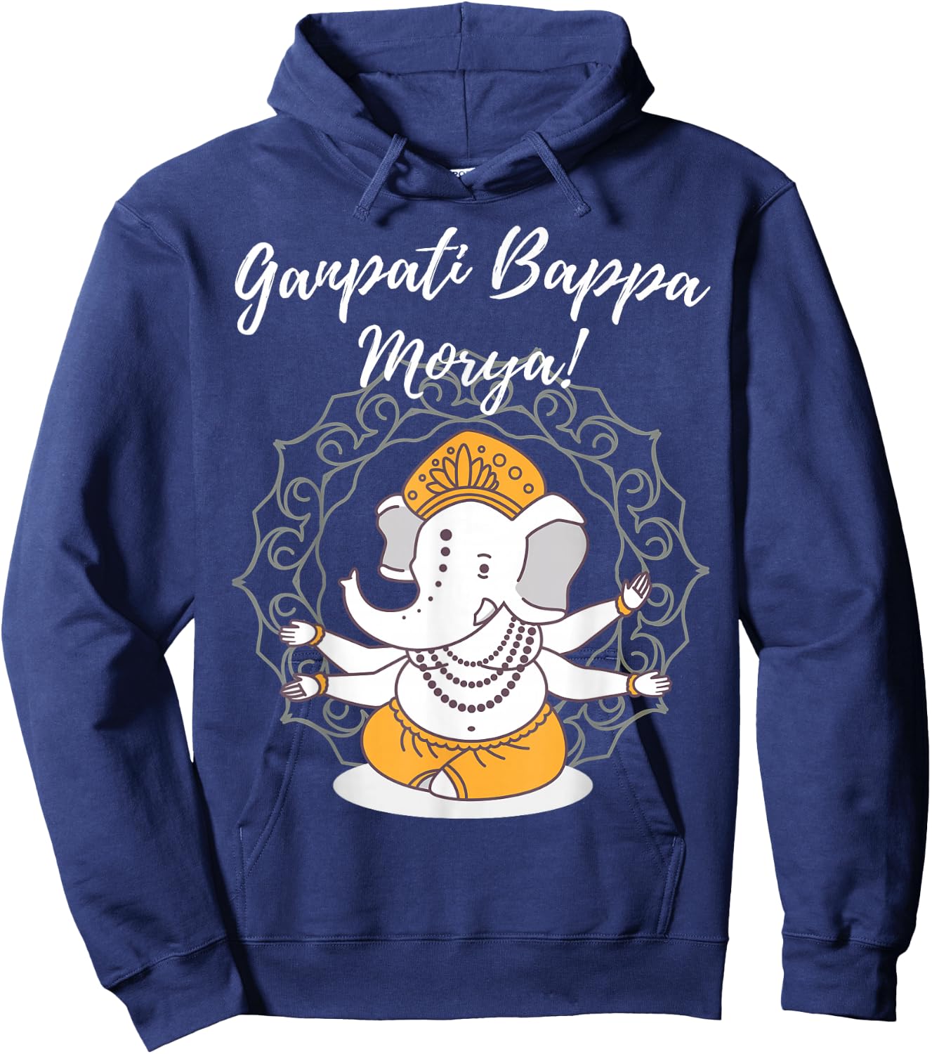 Ganesh Chaturthi Hindu God Elephant Lord Ganeshotsav Hoodie - Hoodie | Navy