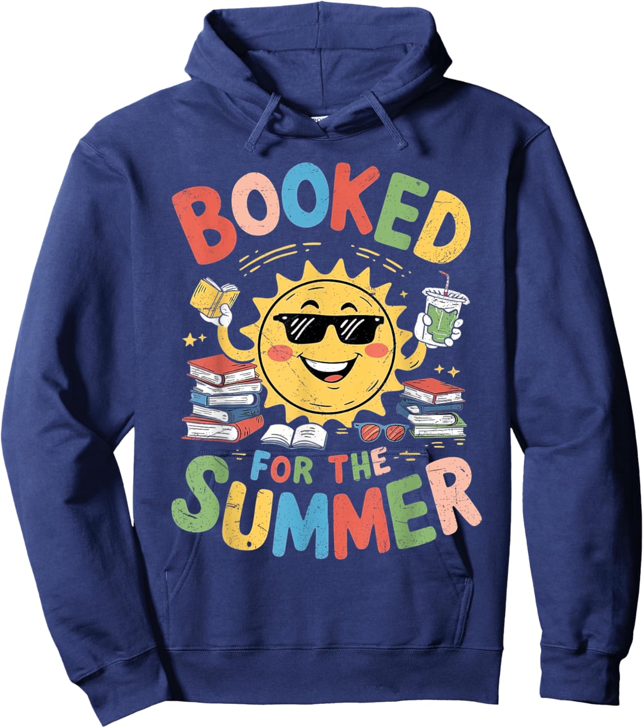 Booked For The Summer Book Lover Reading Women Girl Summer Hoodie - Hoodie | Navy
