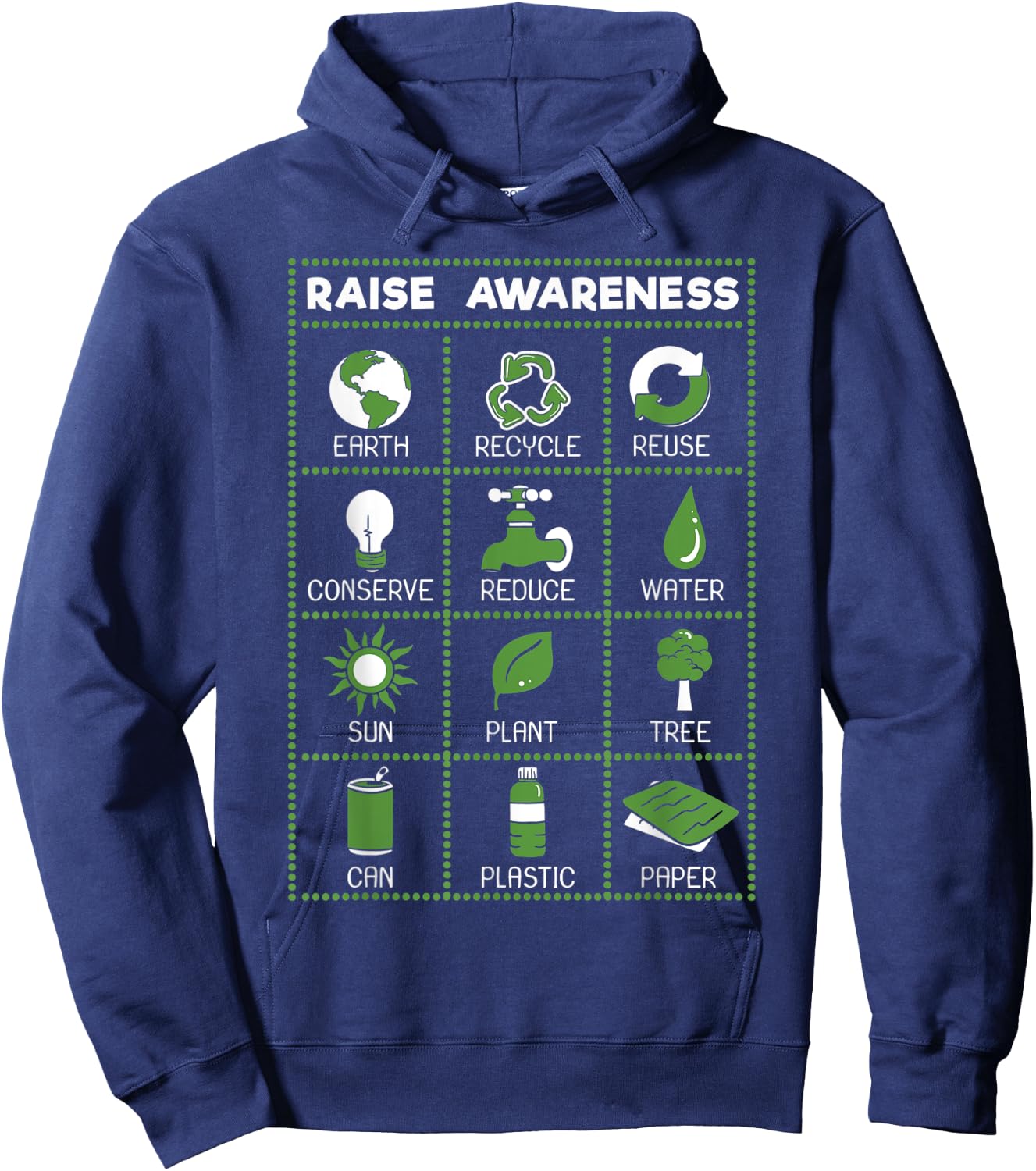 Reduce Reuse Recycle Earth Day Awareness Activist Gift Hoodie - Hoodie | Navy