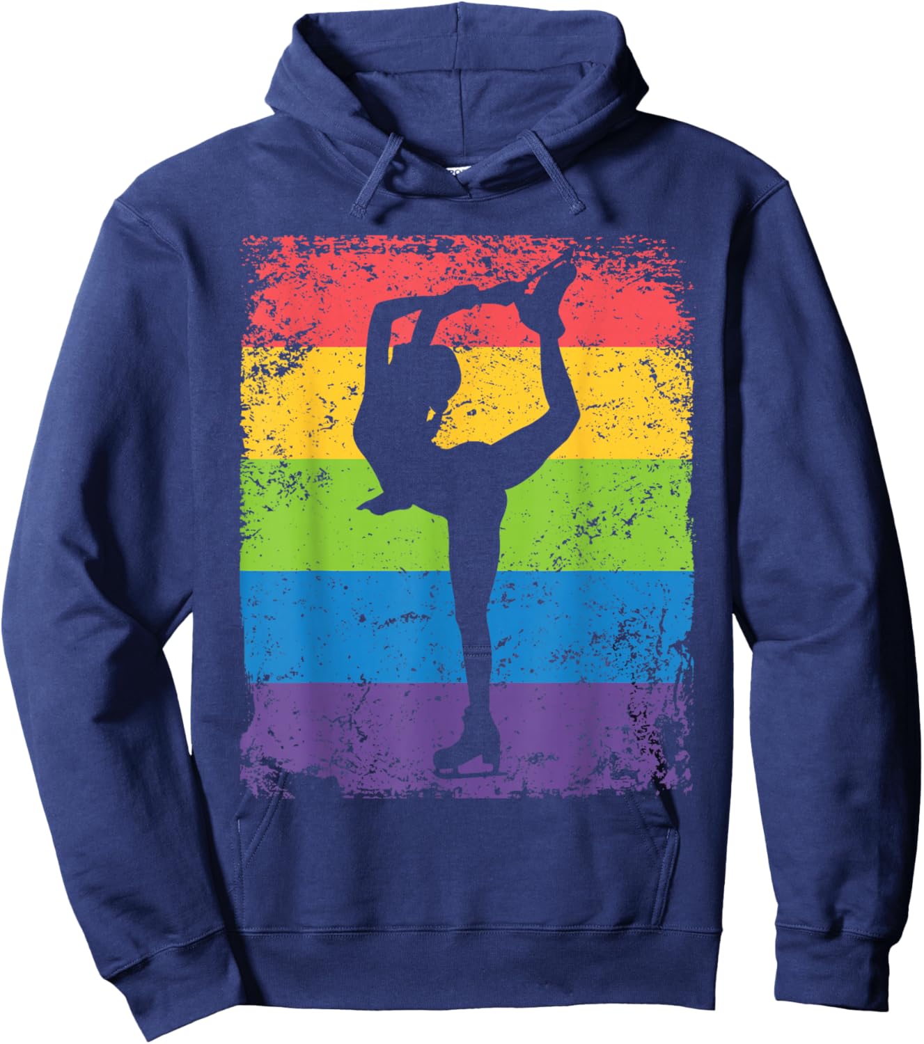 Ice Skater Figure Skating Vintage Girls Ice Skating Hoodie - Hoodie | Navy