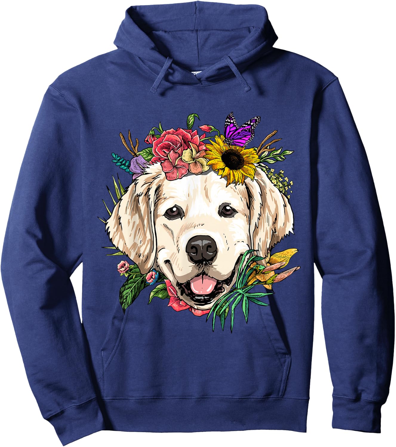 Golden Retriever Shirt Dog Face Golden Retriever Lover Hoodie - Hoodie | Navy