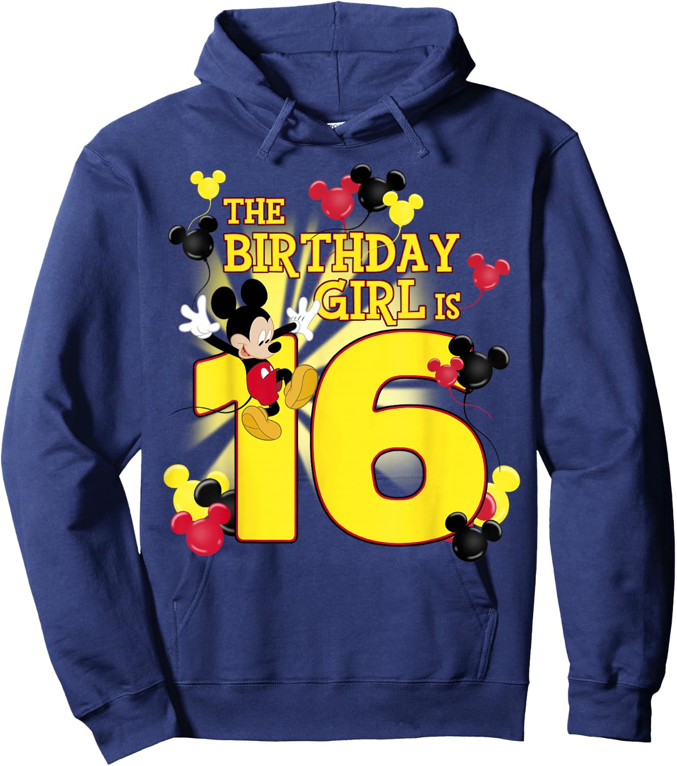 Disney Mickey And Friends Mickey 16th Birthday Girl Hoodie - Hoodie | Navy