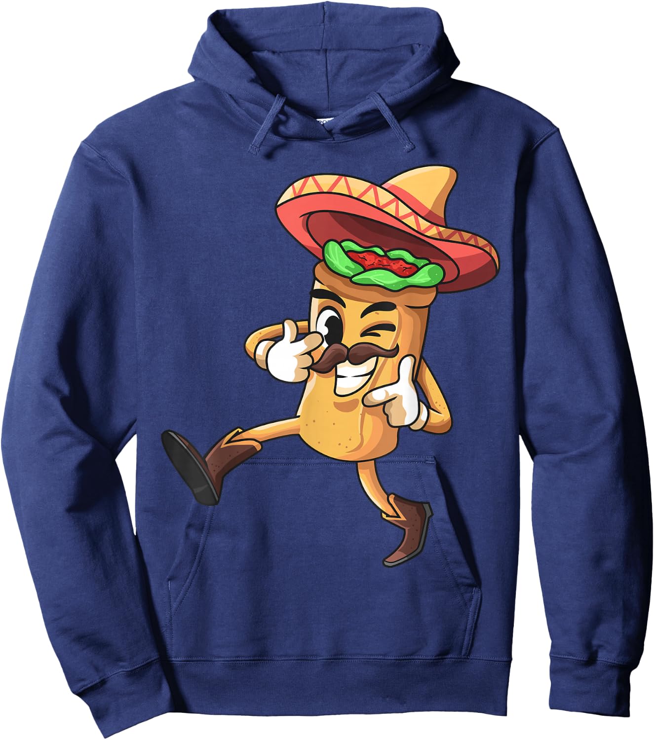 Funny Burrito Mexican | Cinco De Mayo Fiesta Costume Hoodie - Hoodie | Navy