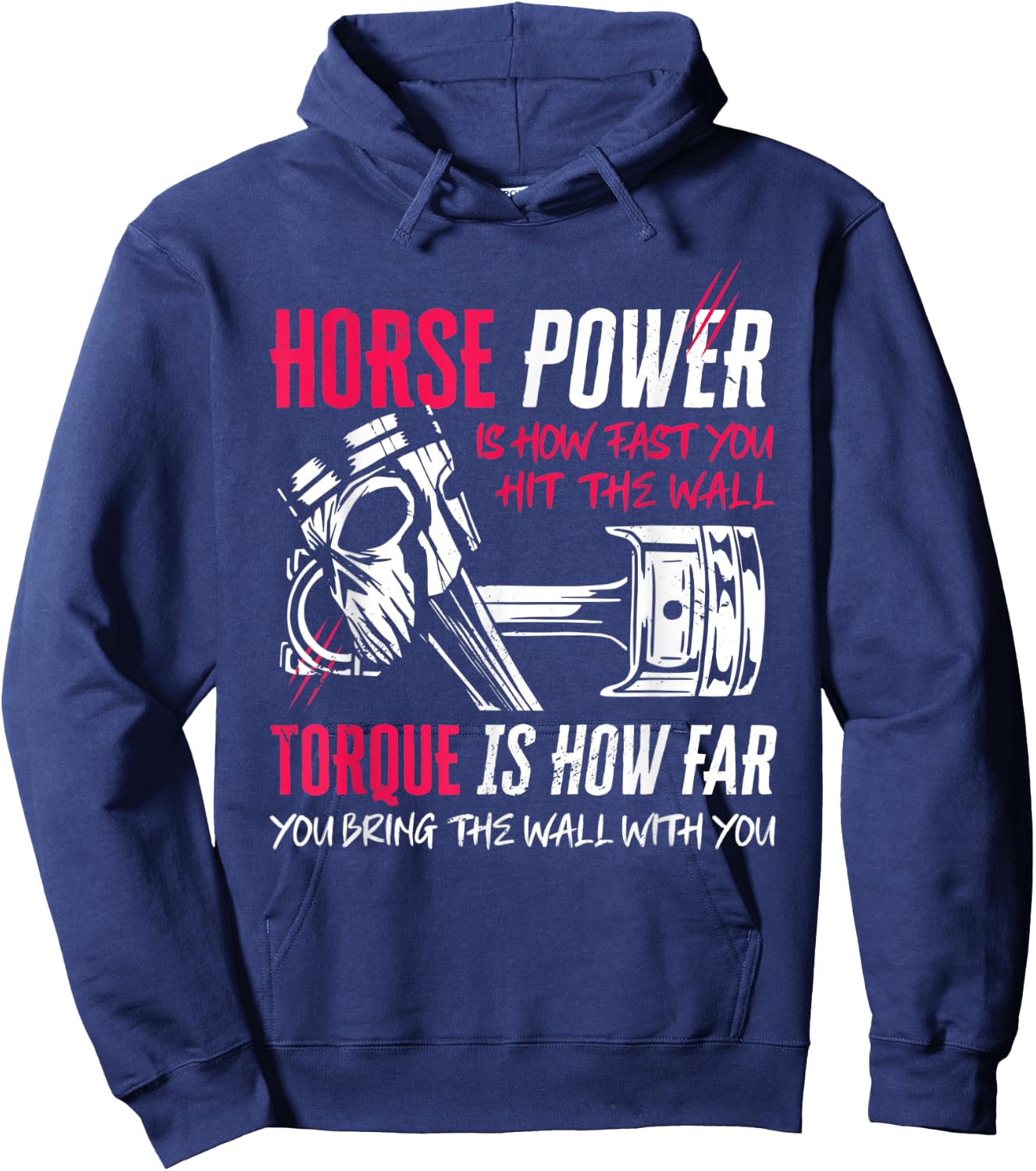 Funny Horsepower And Torque Power Mechanic Diesel Hoodie - Hoodie | Navy