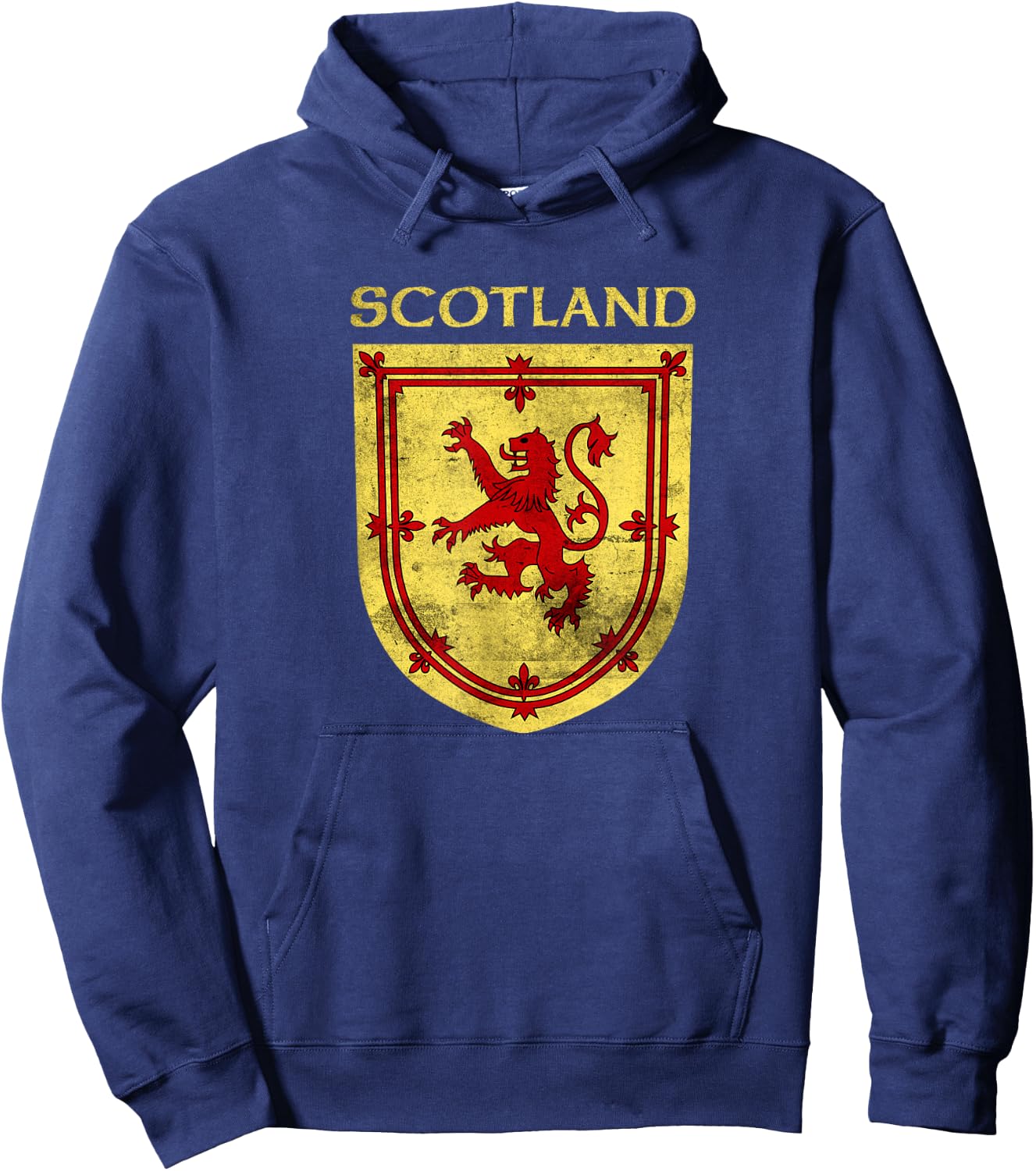 Scotland Coat of Arms & Scottish Rampant Lion Hoodie - Hoodie | Navy