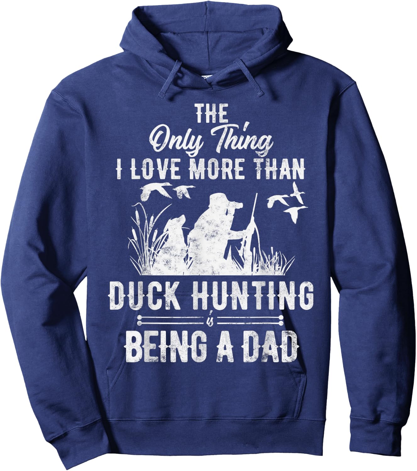 Funny Duck Hunting with Dad Dog Gift Duck Hunting Hoodie - Hoodie | Navy