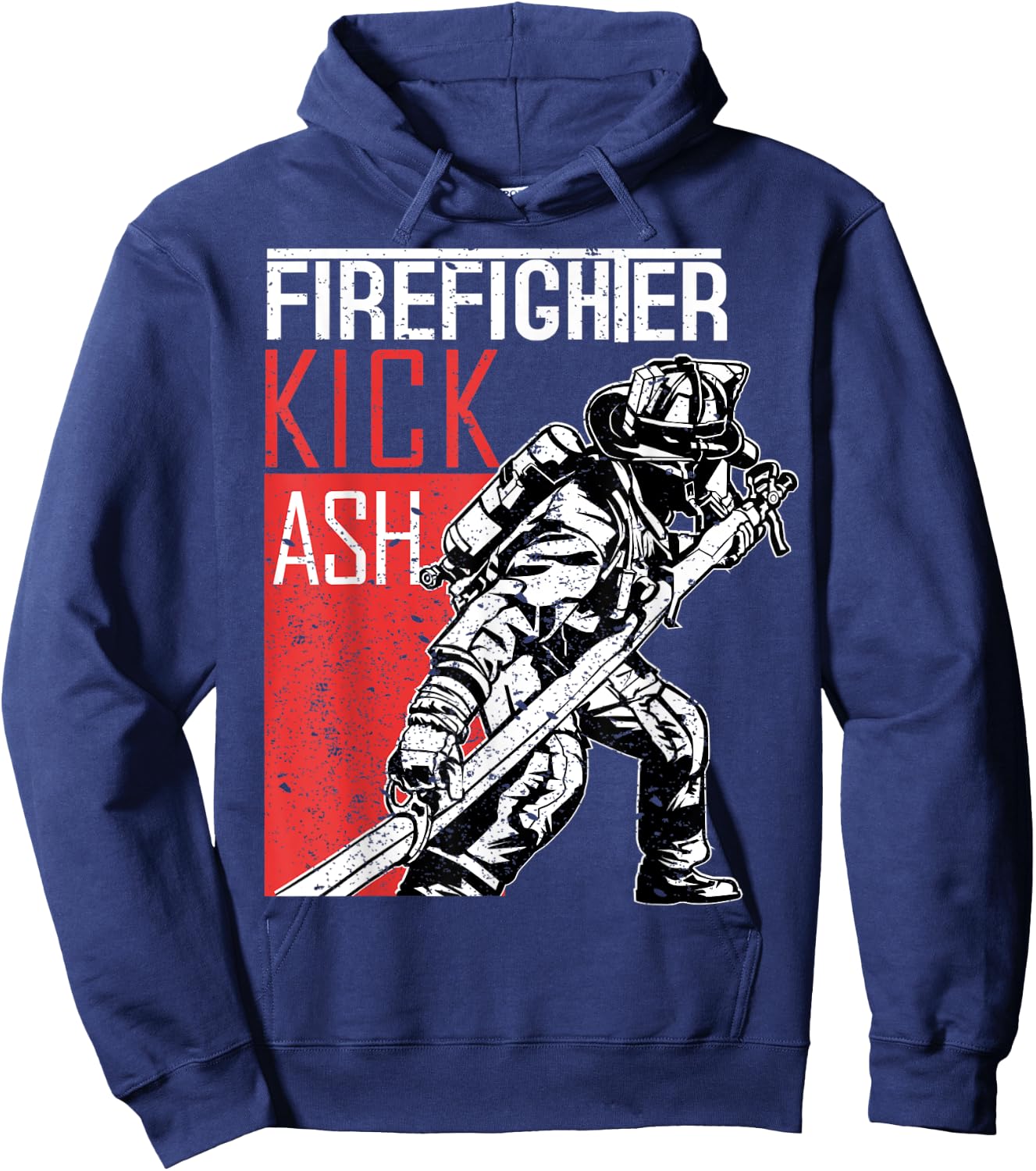 Firefighter Kick Ash Fireman Hoodie - Hoodie | Navy