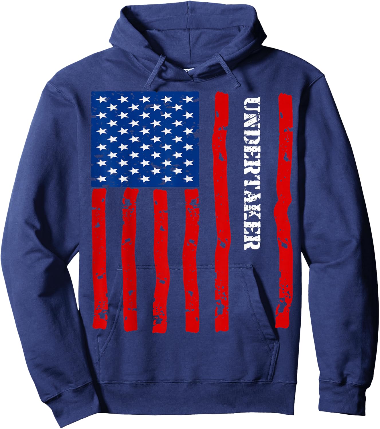 Cool Undertaker Accessories Things Stuff USA Flag Hoodie - Hoodie | Navy