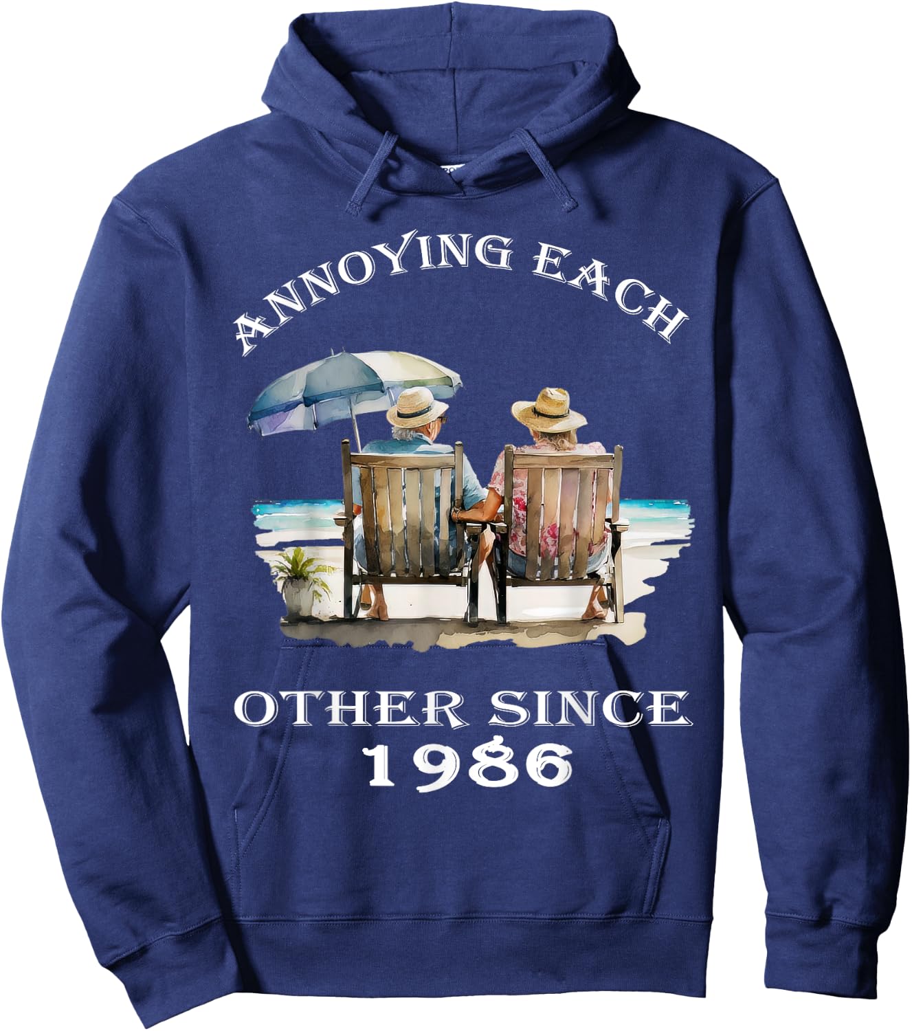 Annoying Each Other Since 1986 Funny Pun Hoodie - Hoodie | Navy