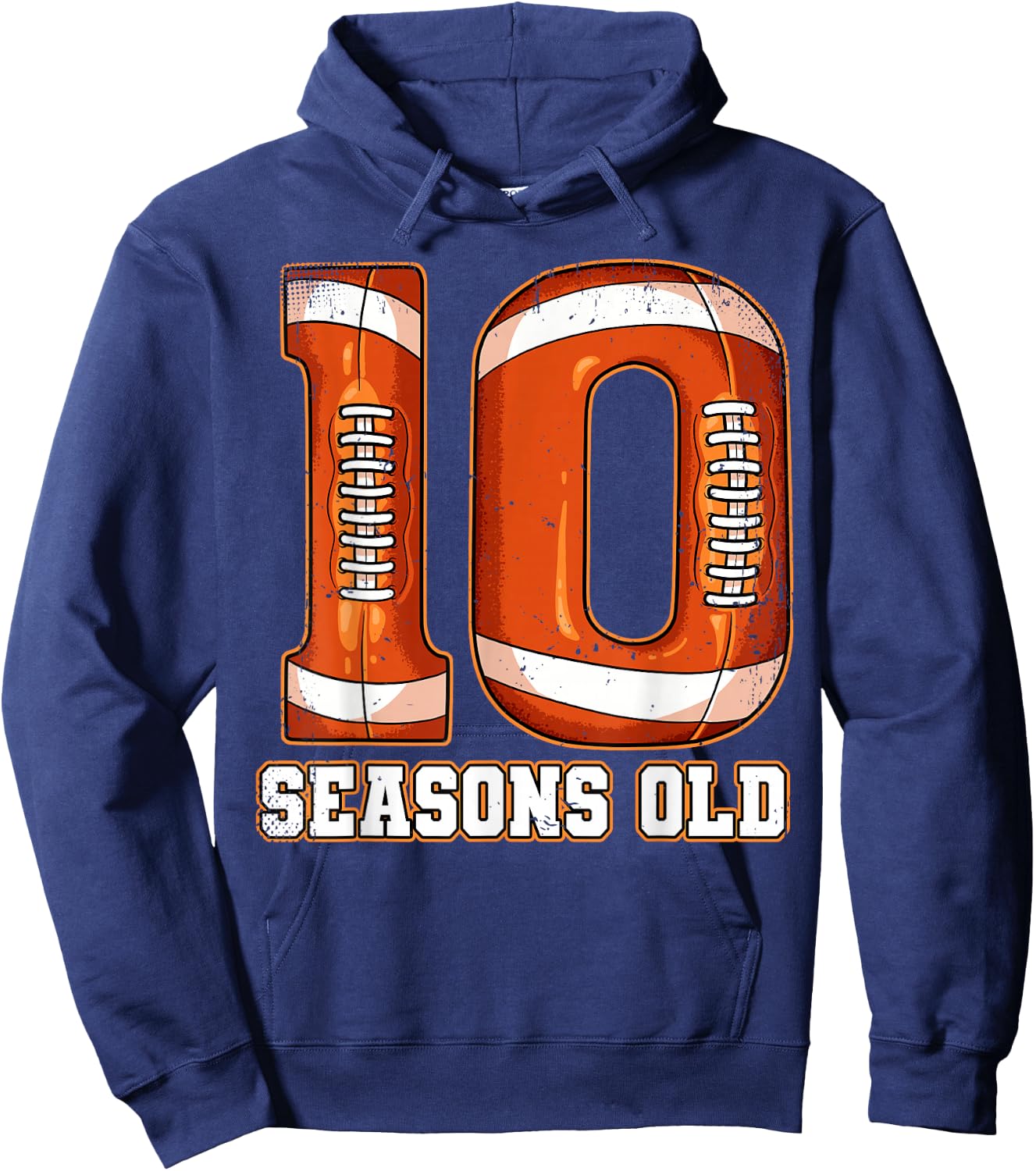 10th Birthday Football Hoodie - Hoodie | Navy