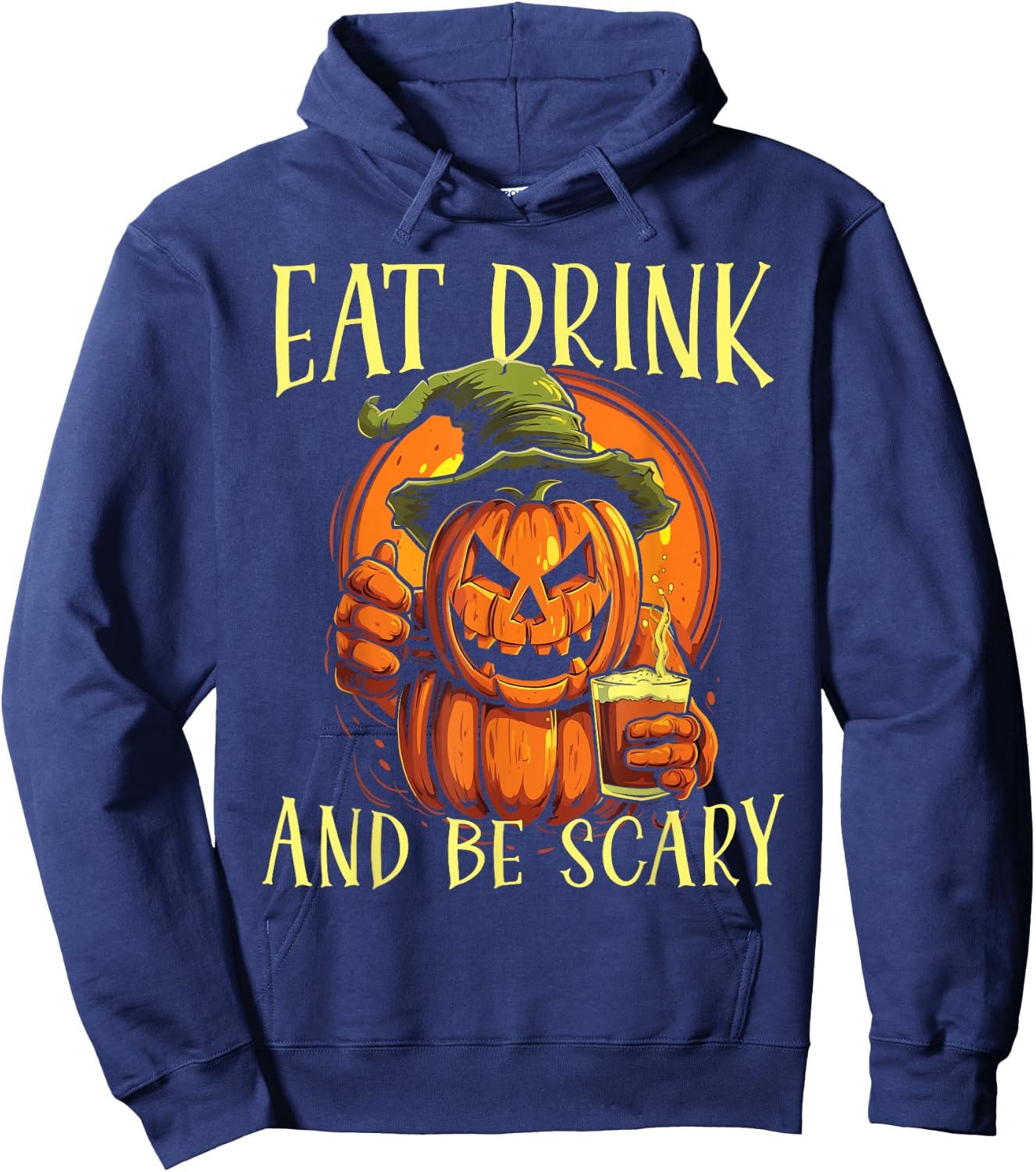 Halloween Beer Drinker Trick Or Treat Spooky Alcoholic Hoodie - Hoodie | Navy