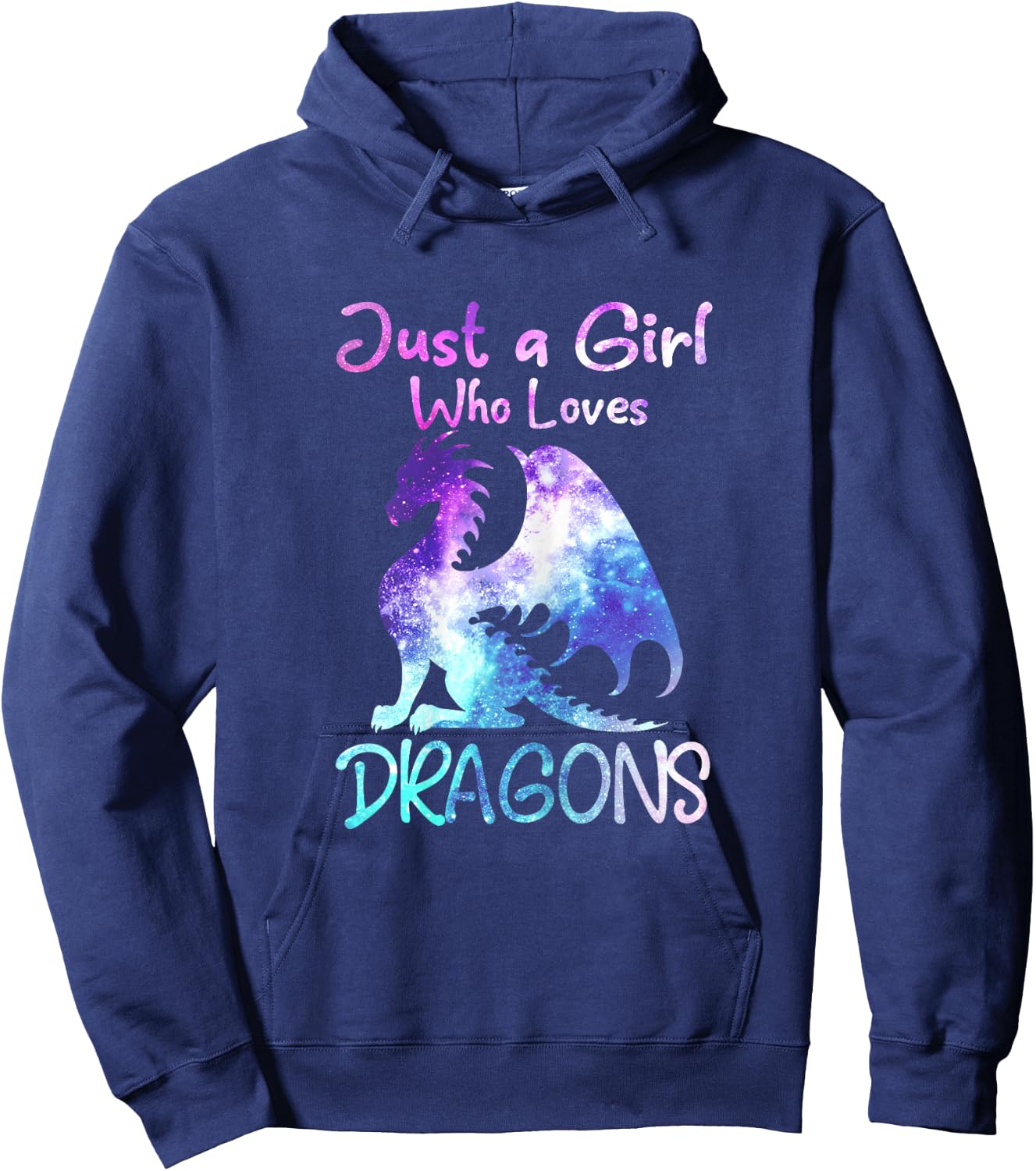 Just a Girl Who Loves Dragons Funny Cute Dragon Gift Hoodie - Hoodie | Navy