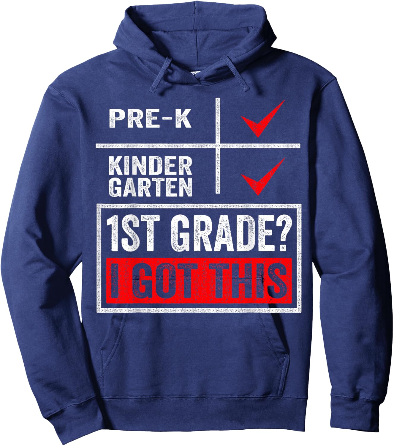 First Day Of First Grade Shirt Boys Girls Back To School Hoodie - Hoodie | Navy
