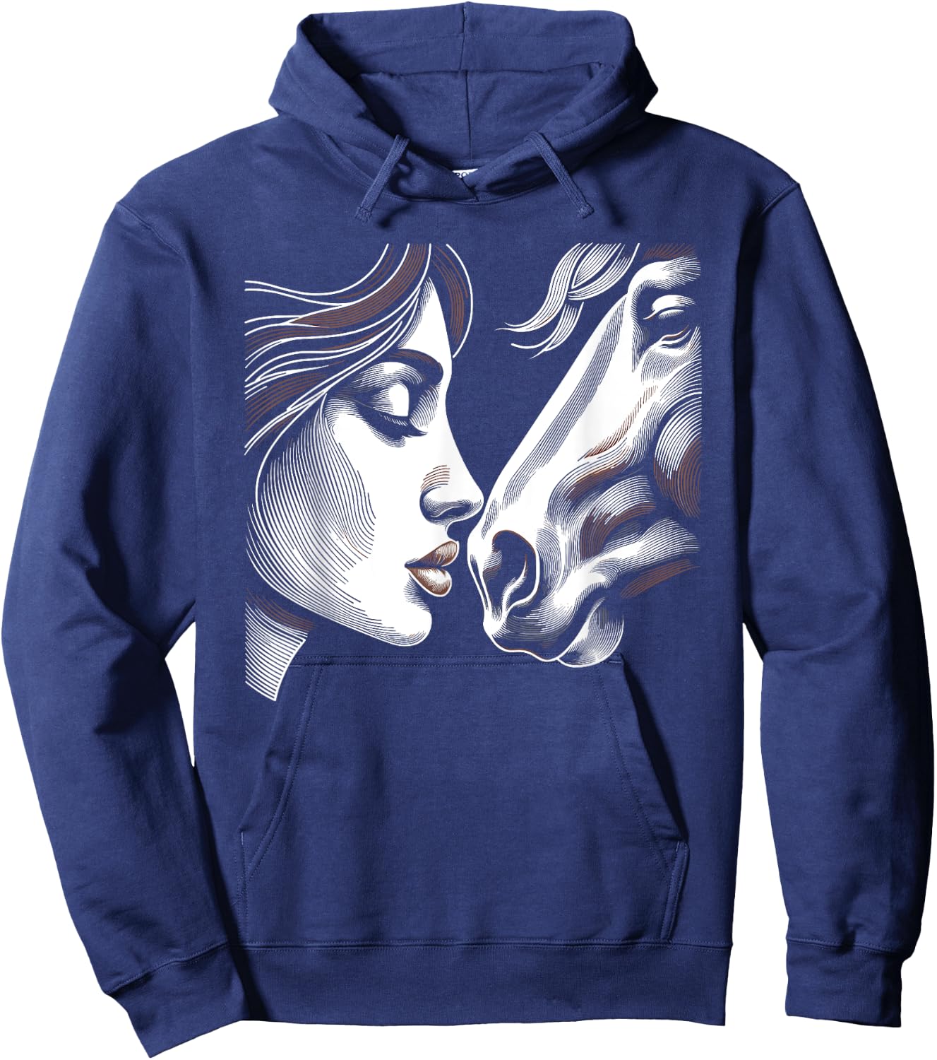Horse Mom Equestrian Horseback Riding Cowgirl Hoodie - Hoodie | Navy