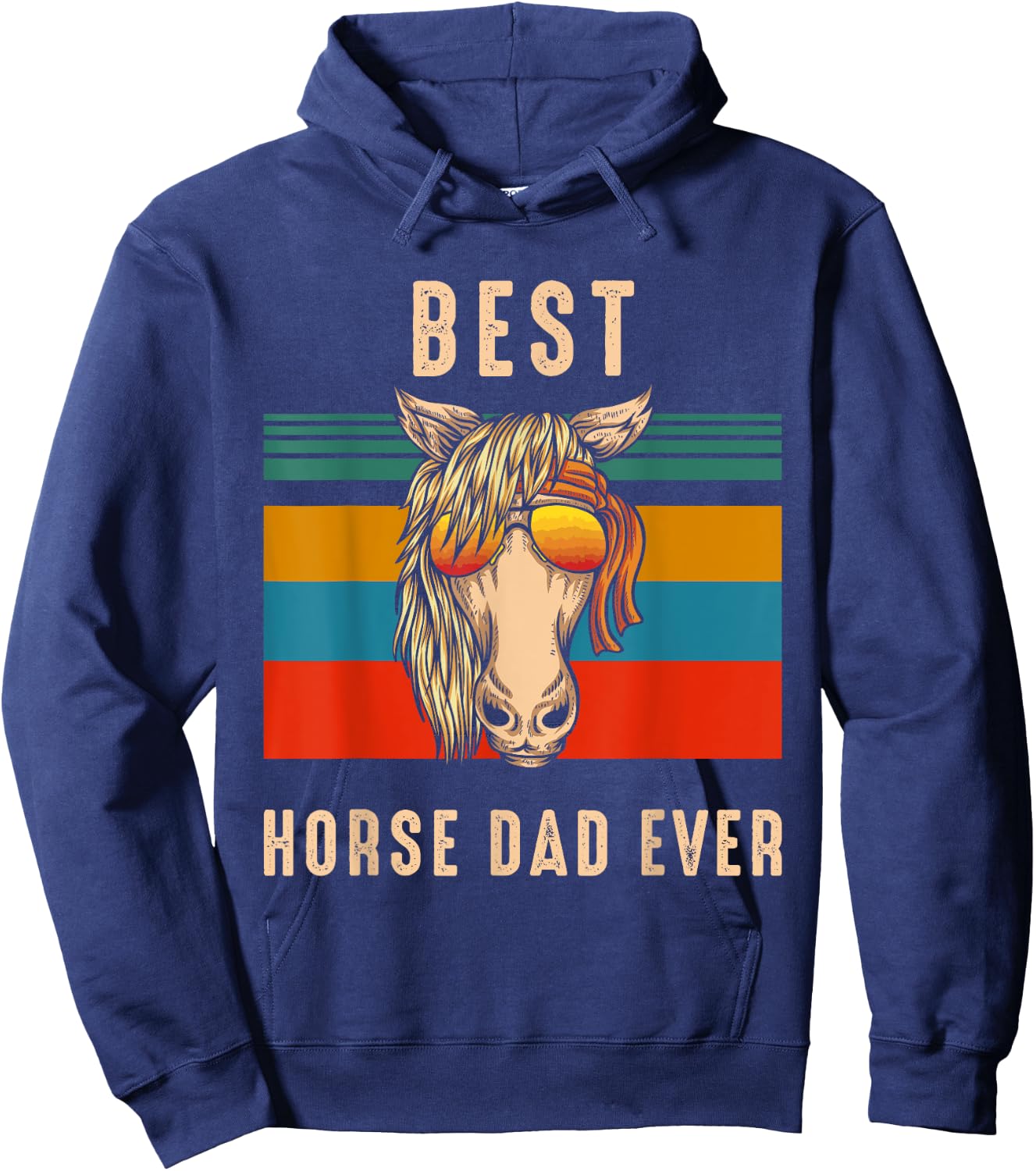 Horse Owner Gift Man - Best Horse Dad Ever Hoodie - Hoodie | Navy