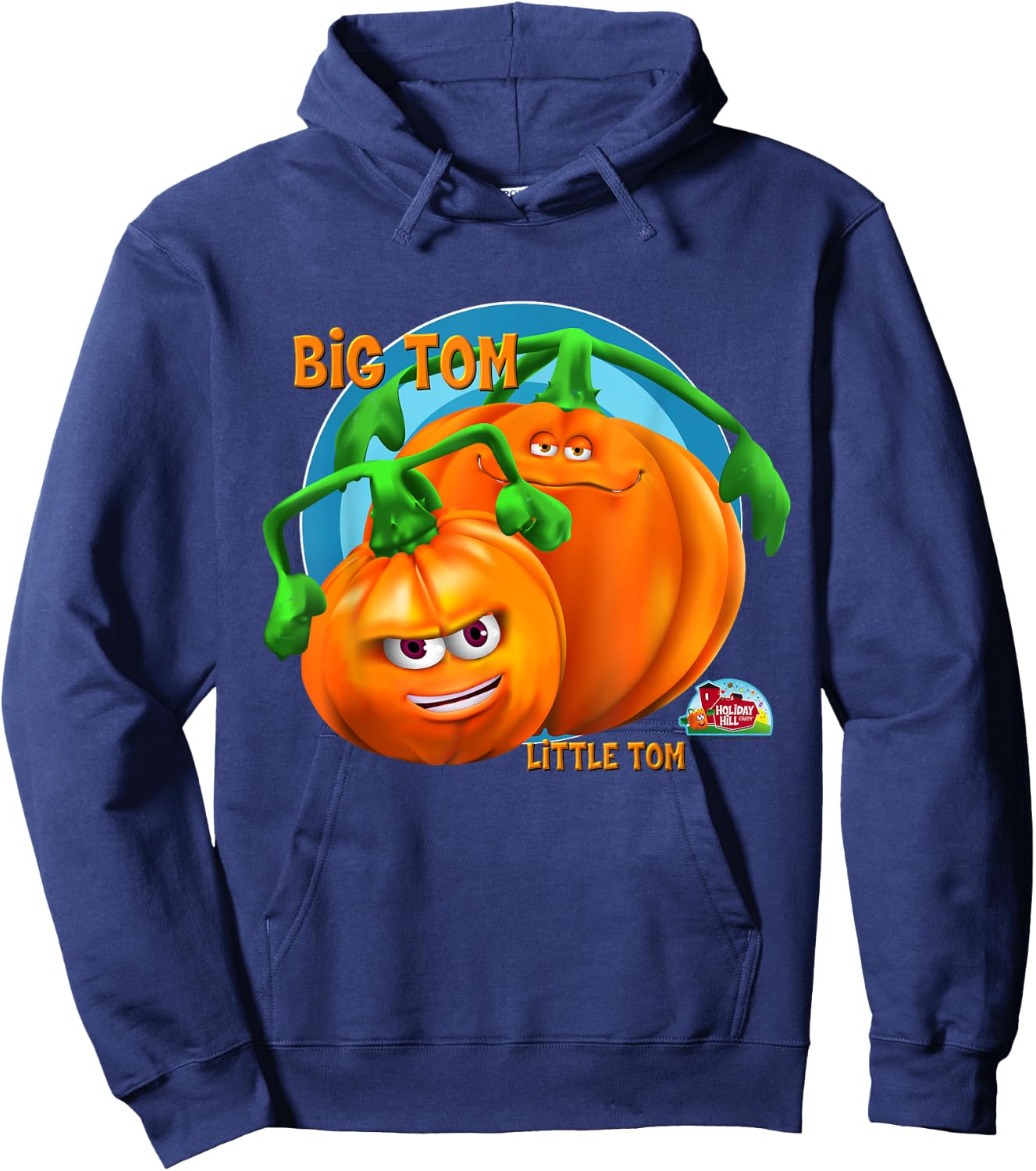Spookley the Square Pumpkin Little Tom and Big Tom Character Hoodie - Hoodie | Navy