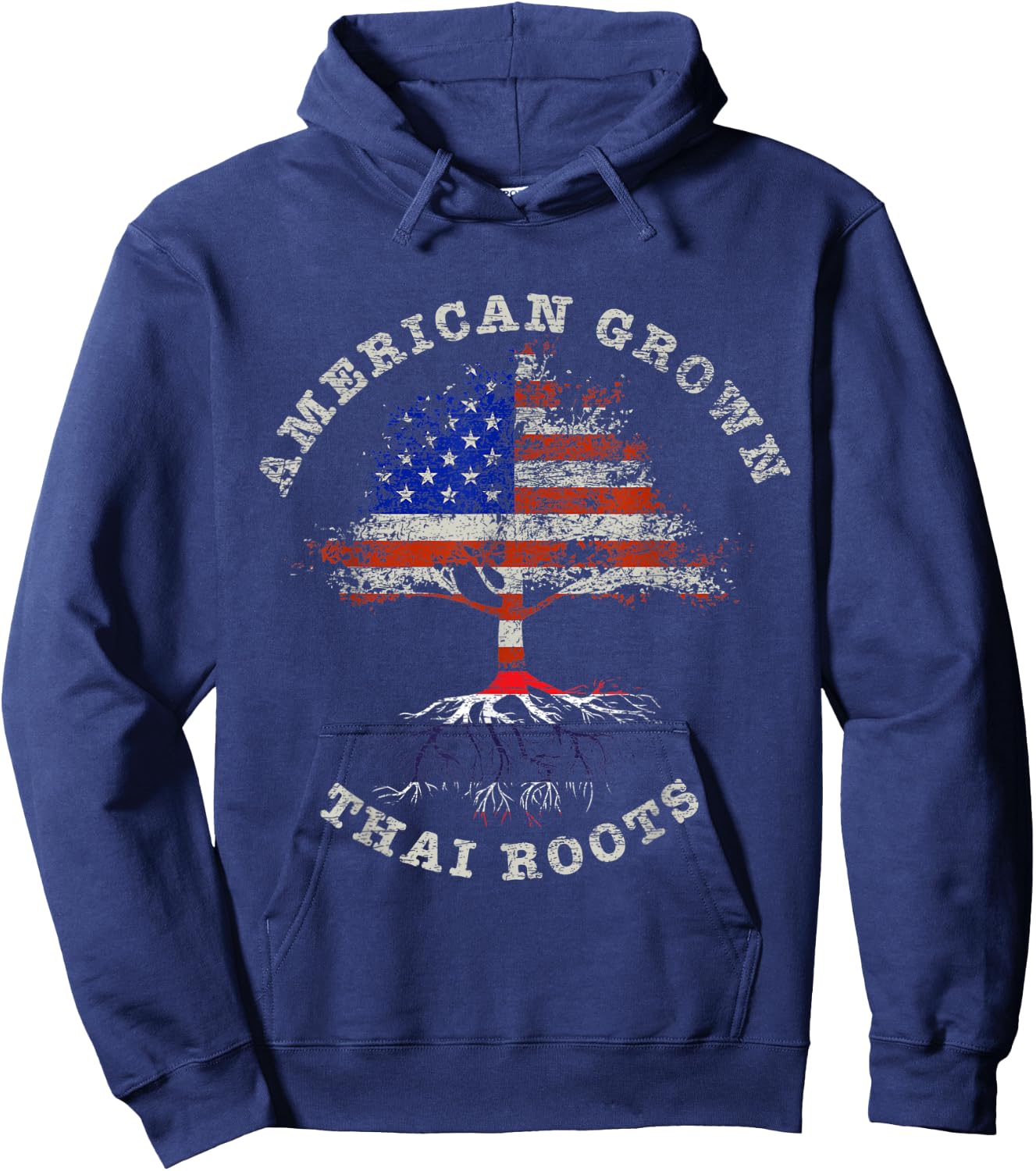 American Grown Thai Roots Thailand Hoodie - Hoodie | Navy