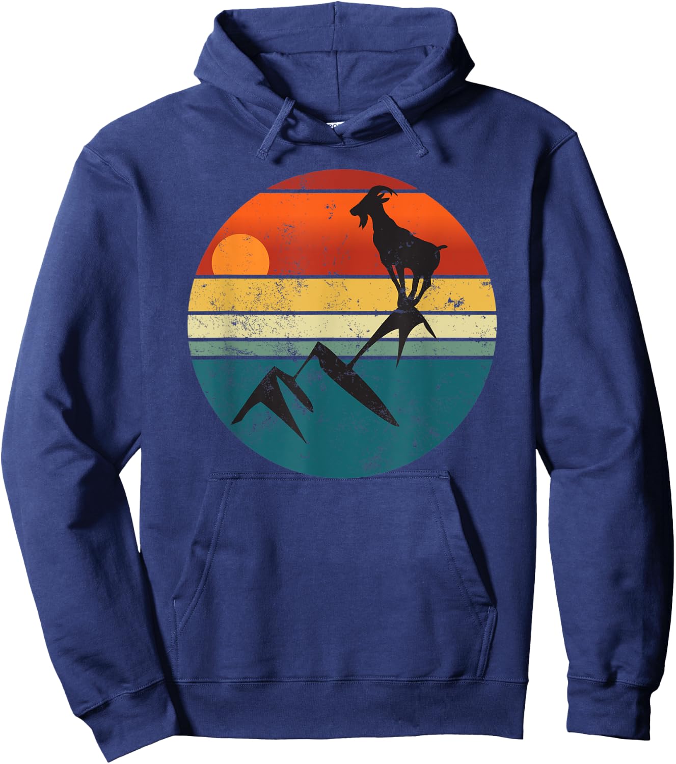 Funny Retro Vintage Goat Lovers Camp Lovers Women Hoodie - Hoodie | Navy