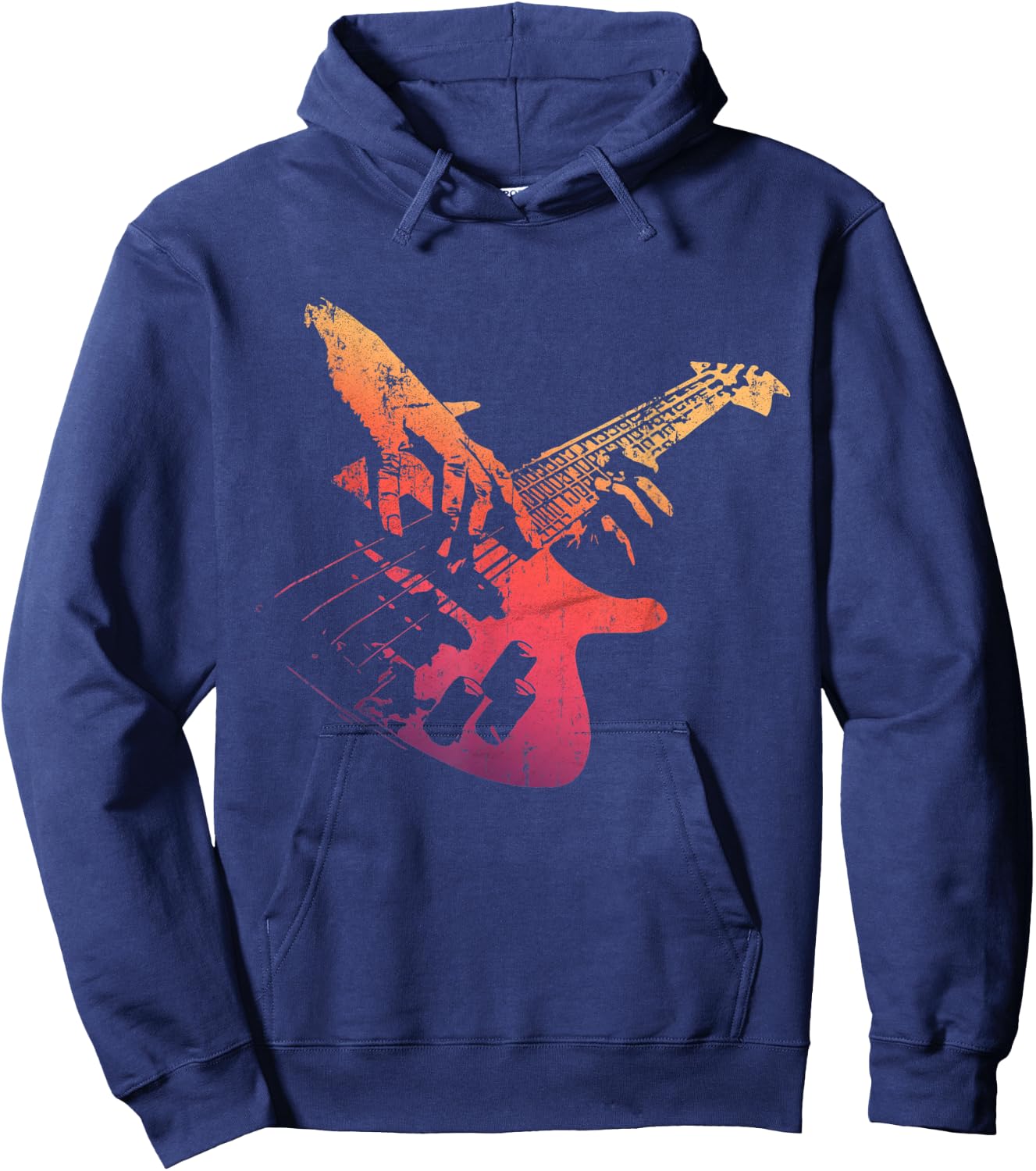 Bass Guitar Player Vintage Retro Gift Bassist Hoodie - Hoodie | Navy