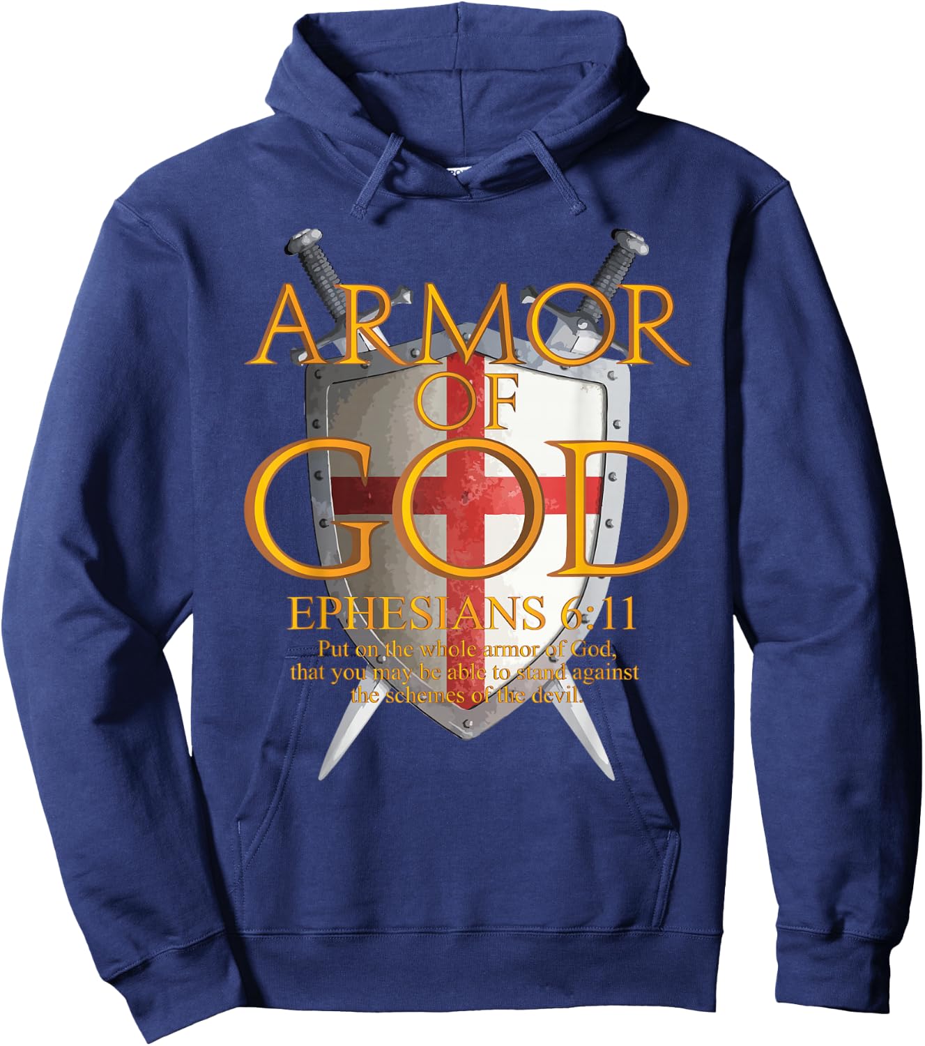 Armor Of God Ephesians Bible Verse Religious Christian Gift Hoodie - Hoodie | Navy