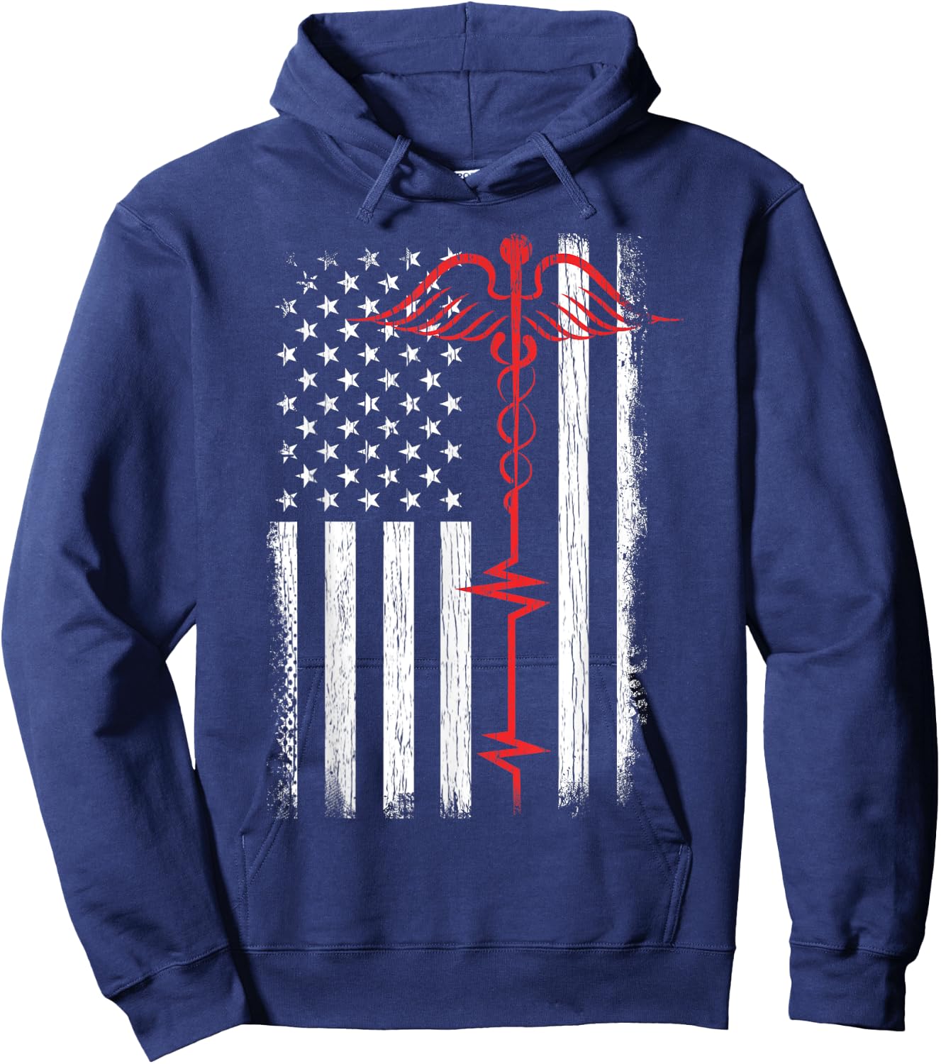 Patriot Apparel Nurse Hospital Health America USA Hoodie - Hoodie | Navy