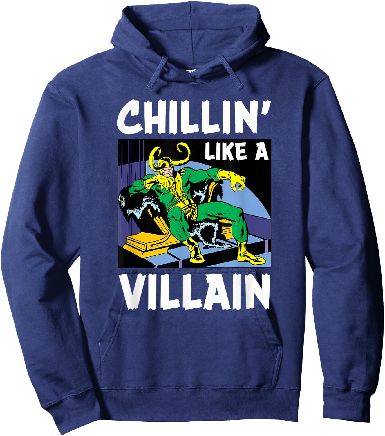 Marvel Loki Chillin' Like a Villain Hoodie - Hoodie | Navy