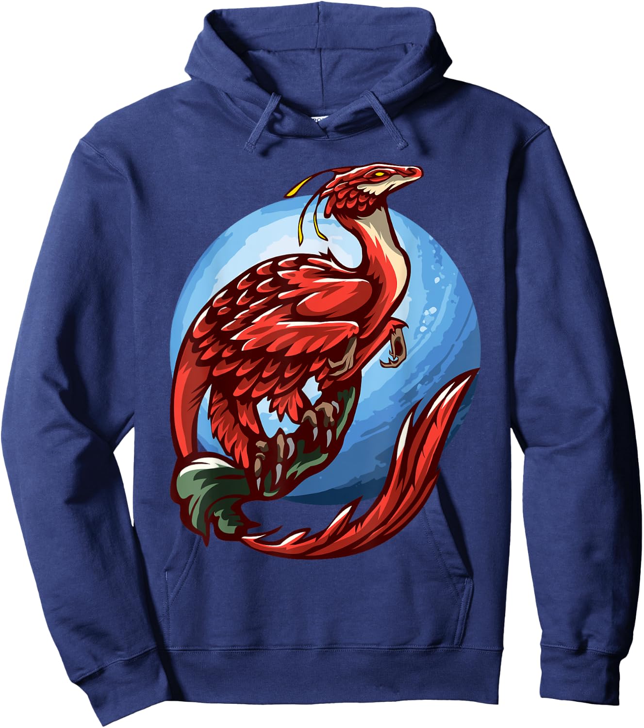 Raptor Bird Dinosaur Prehistoric Animal Fantasy Evolution Hoodie - Hoodie | Navy