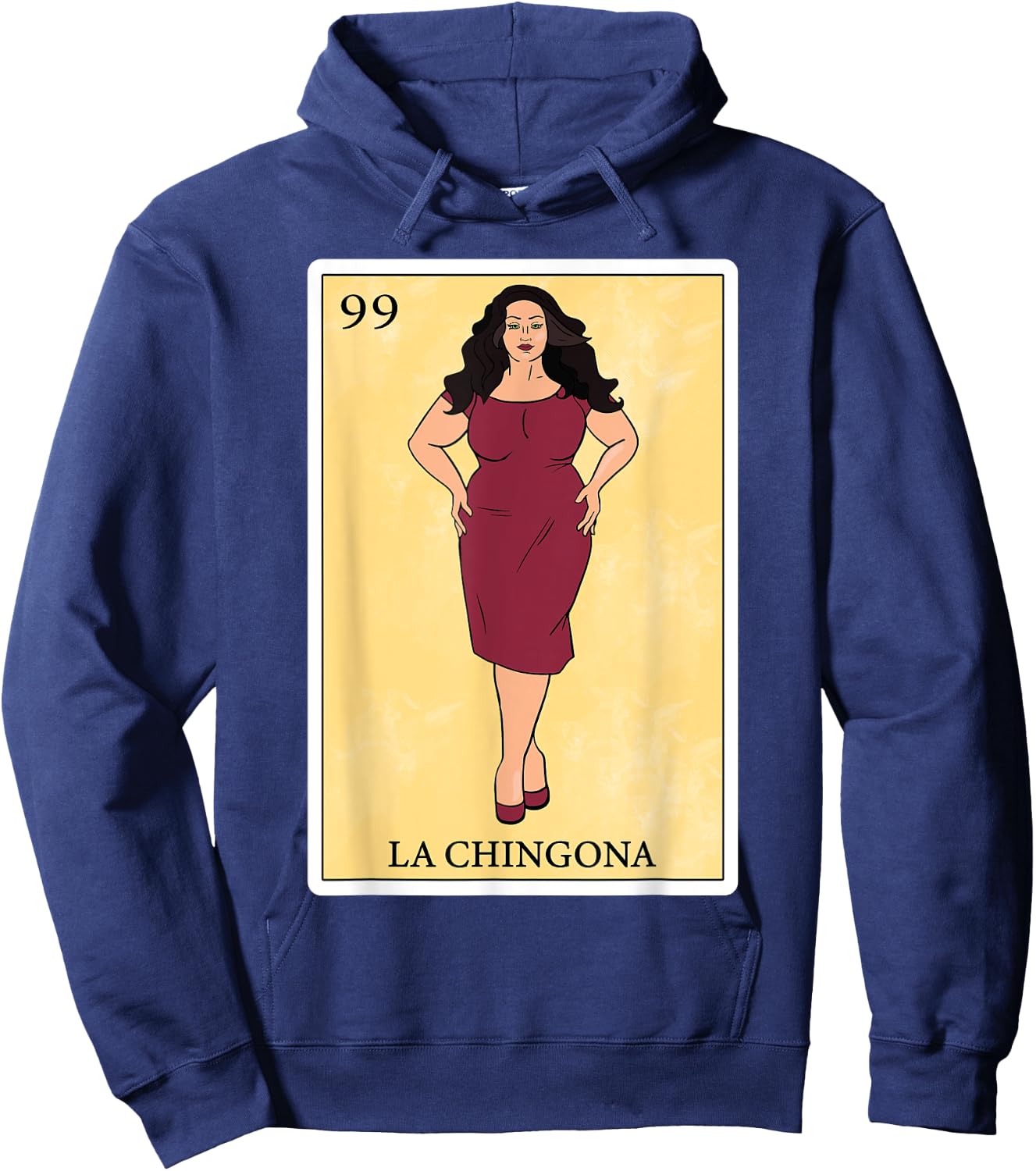 Hispanas Women Funny Spanish-Mexican Bingo - La Chingona Hoodie - Hoodie | Navy
